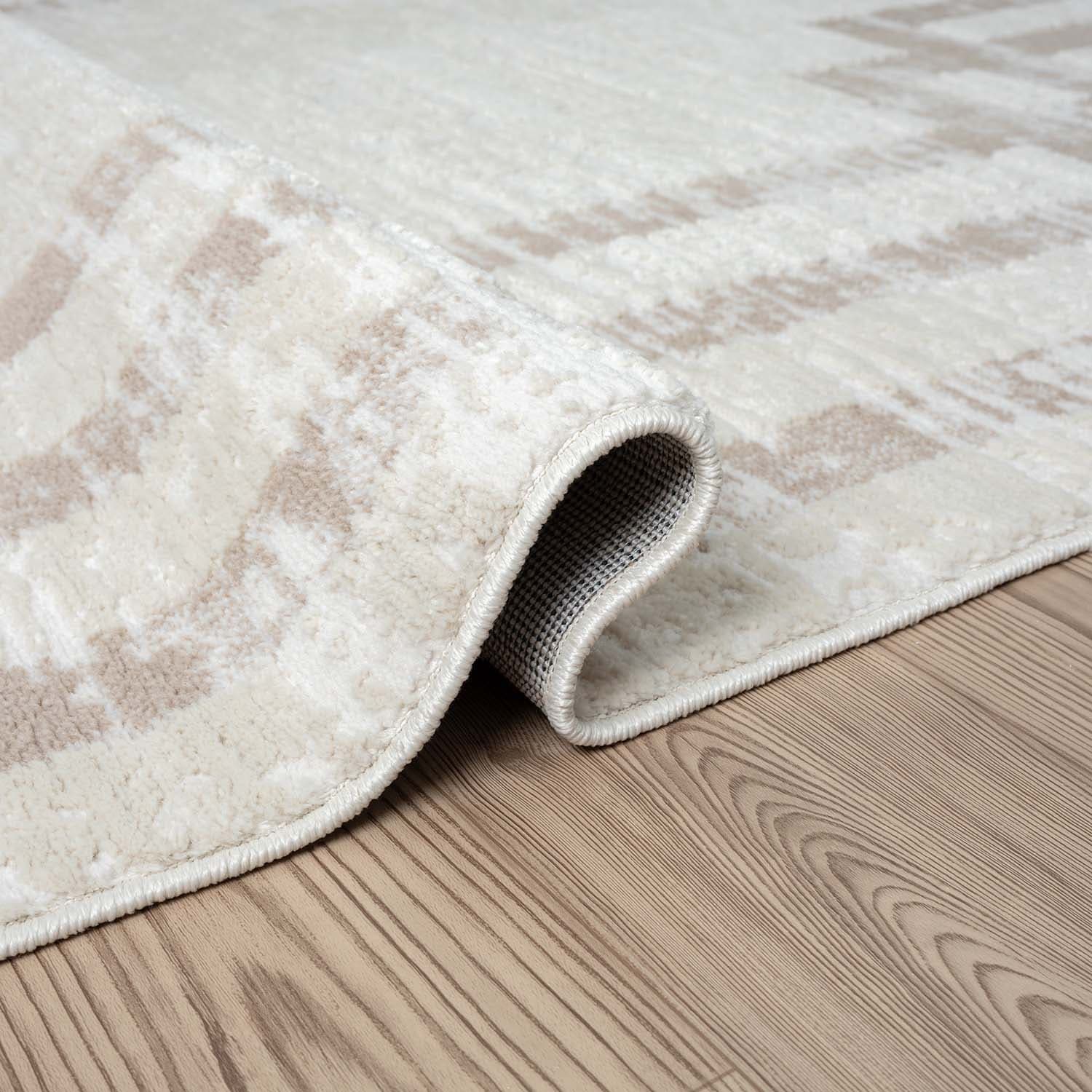 Abani Rugs Viva 4 x 6 (ft) Loomed Polyester/Polypropylene Cream/Beige ...