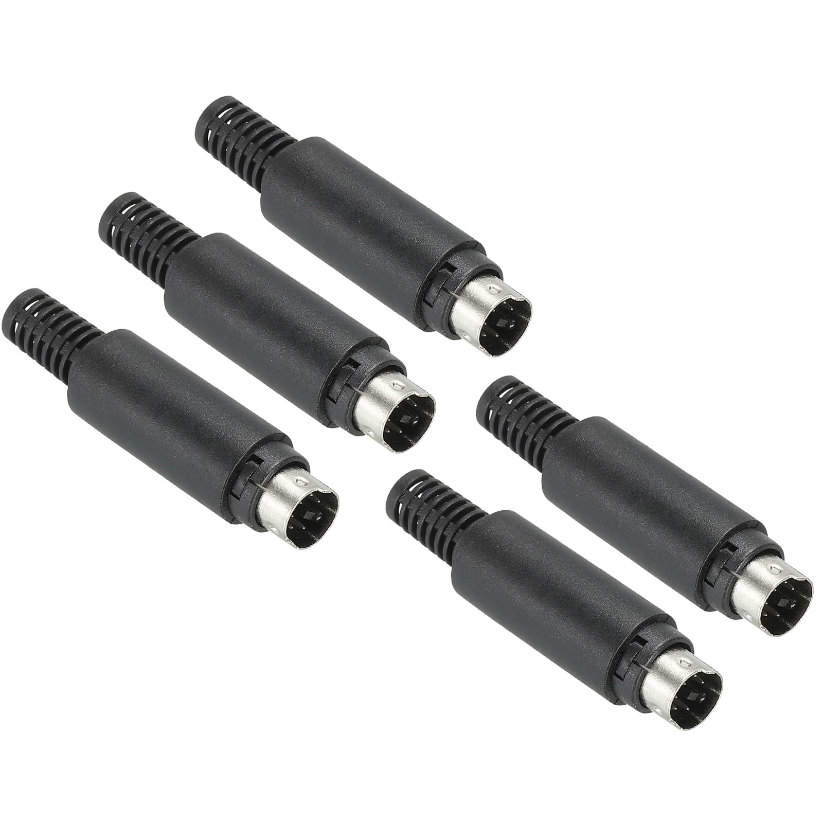 PATIKIL S-Video DIN Mini Male Socket 6 Pin Signal Transmission for TV DVD Player 5pcs #S26081901UX1969