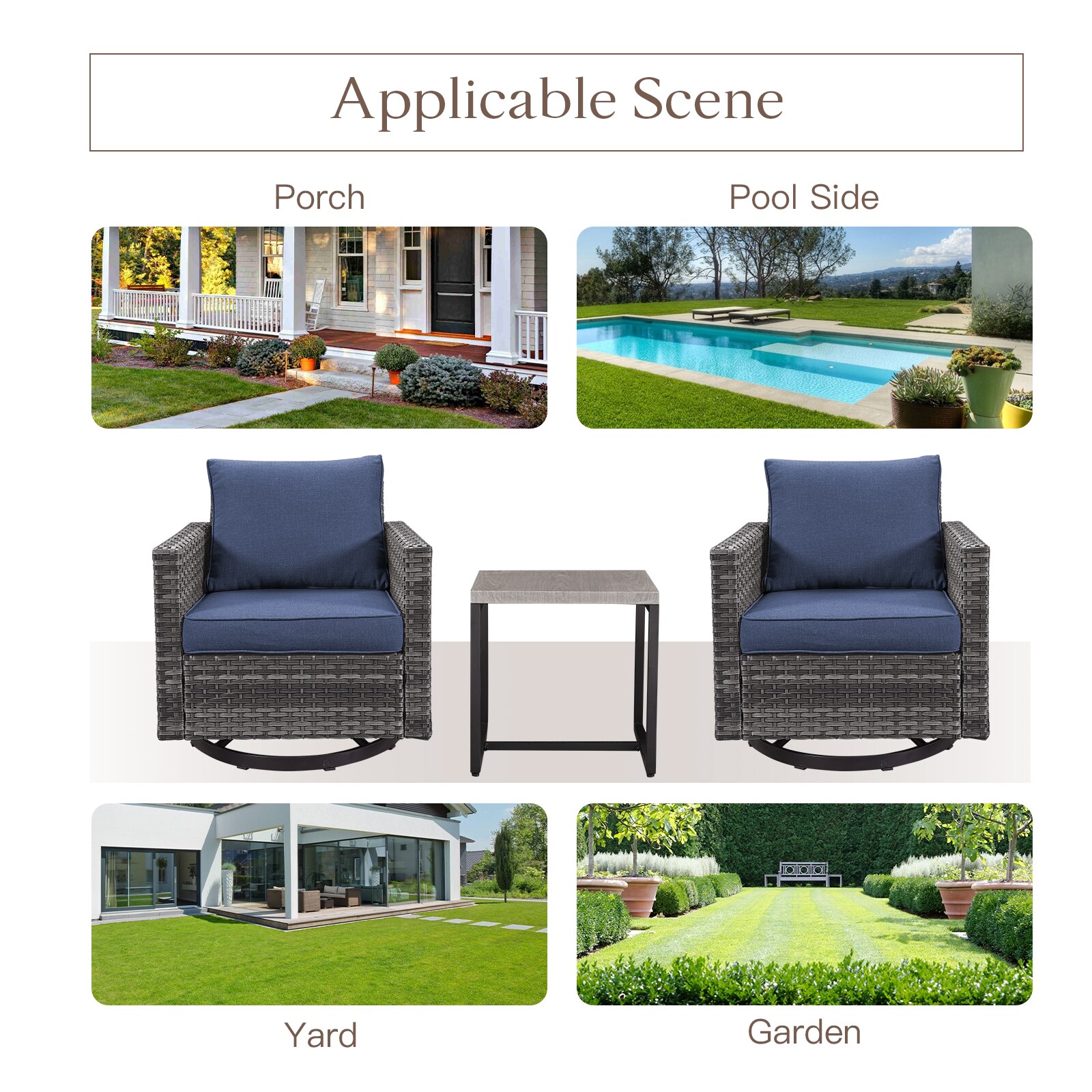 Jeehope PA166-1XT Patio-Conversation-Sets - View #7