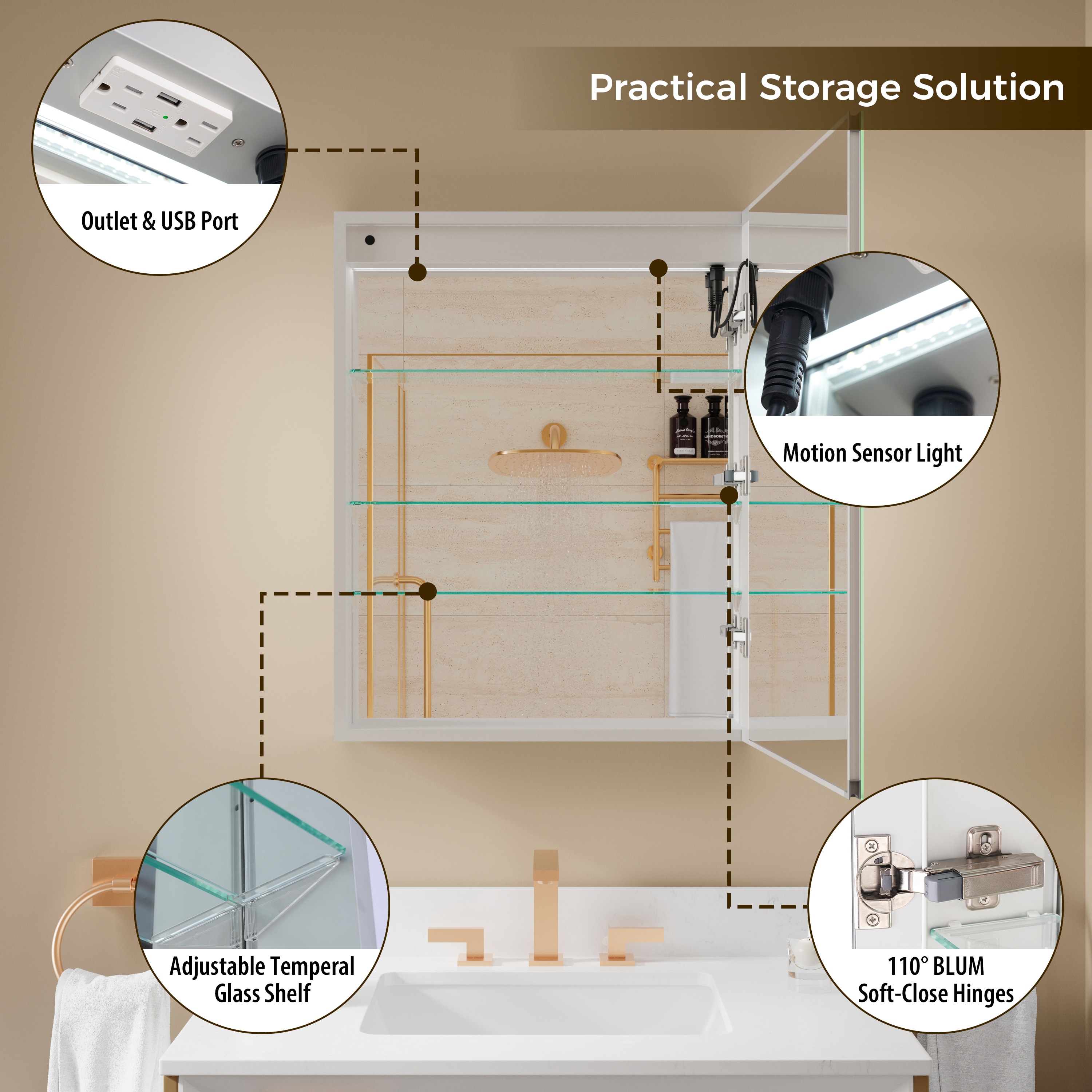 CALVON CLW42430R Bathroom-Medicine-Cabinets - View #3