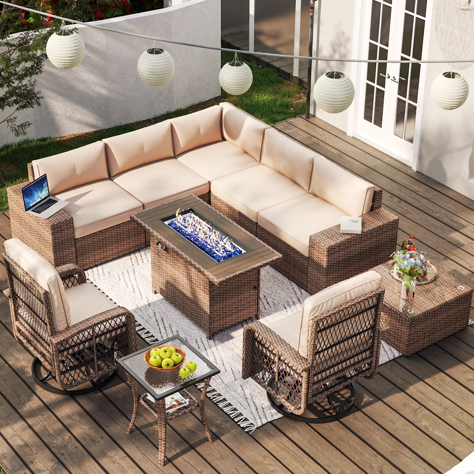 AOXUN G12039BU2AB+026BR Patio-Conversation-Sets - View #8