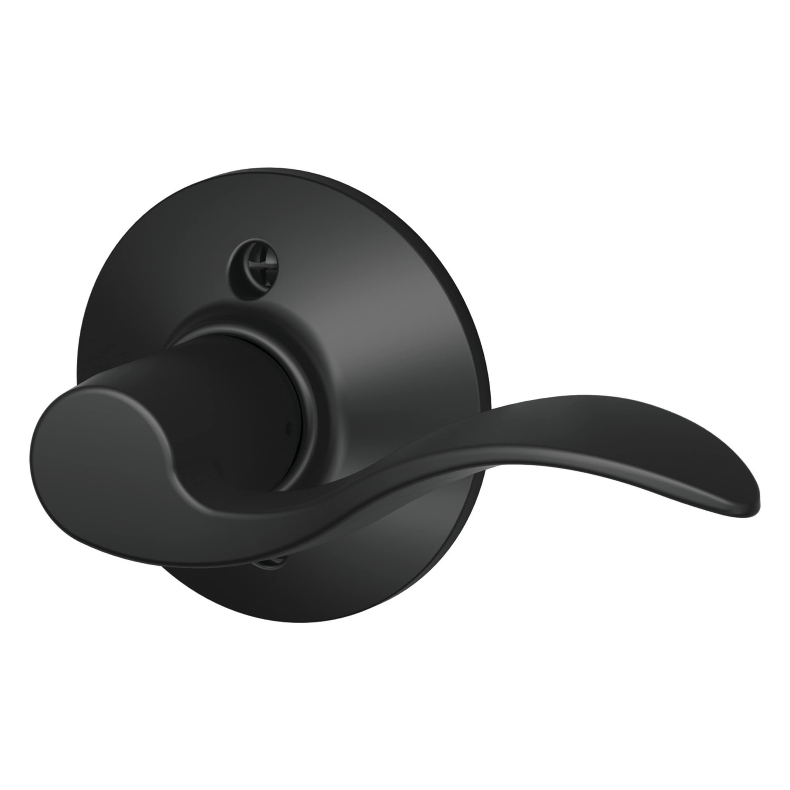 Schlage F170 ACC 622 RH Accent Matte Black Right-handed Interior Hall/Closet Dummy Door Handle