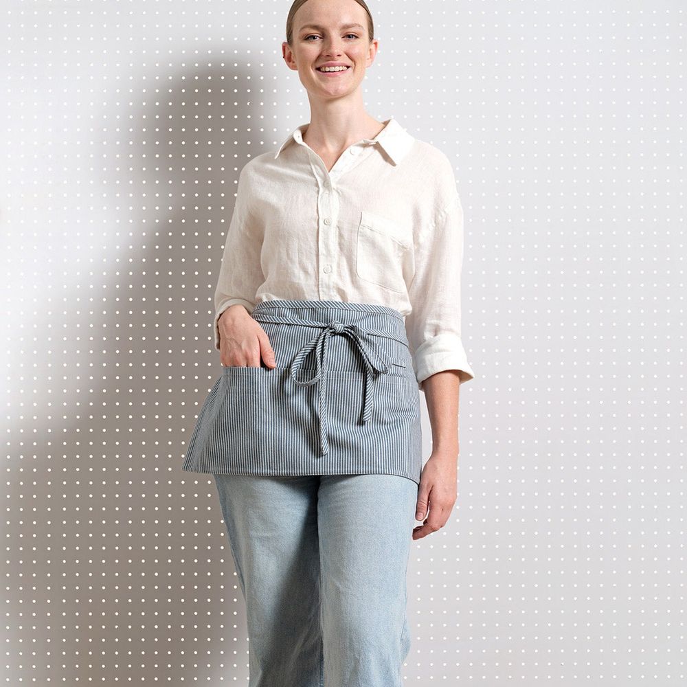 MEEMA  Waist Apron with Adjustable Straps and Deep Front Pockets