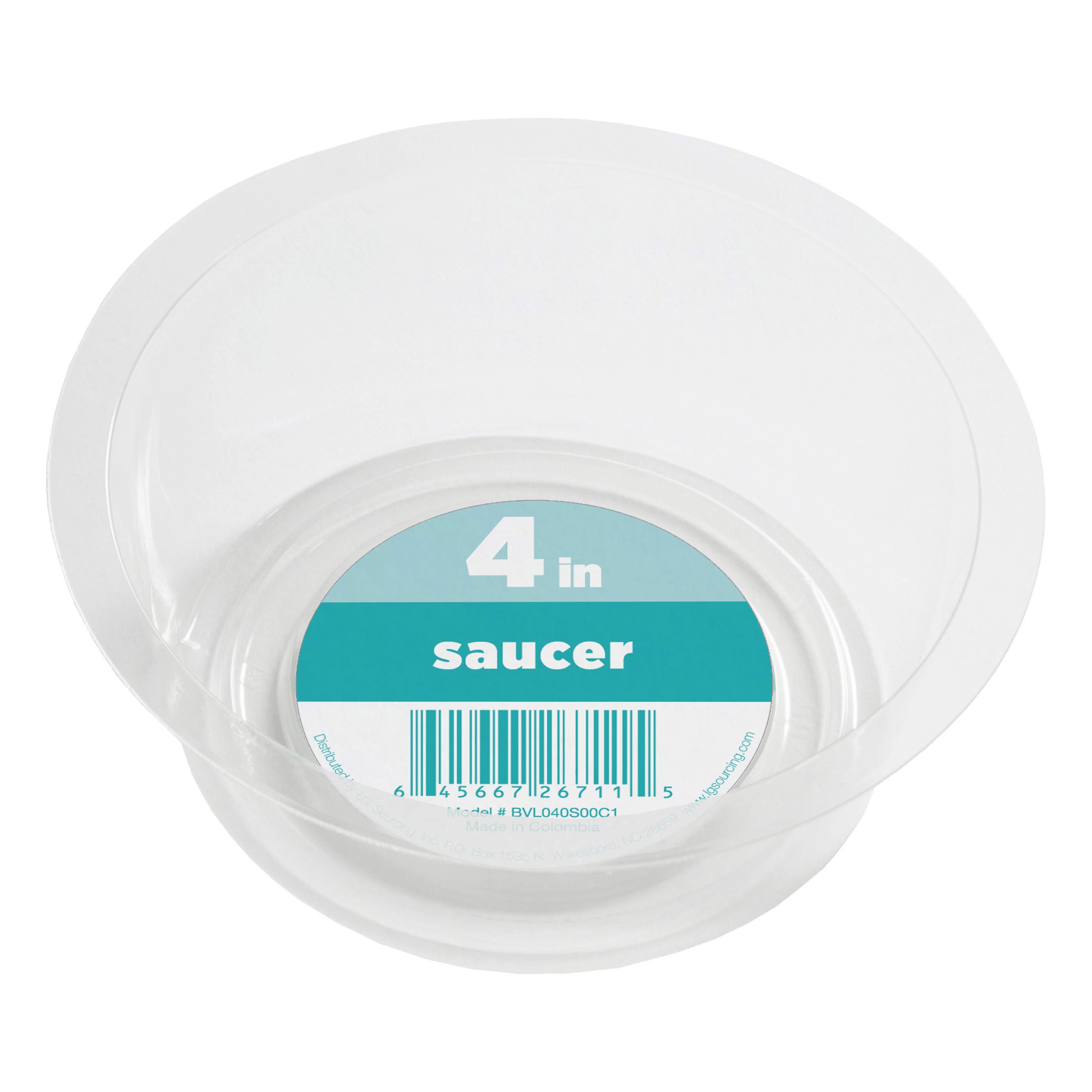 Crescent Garden BVL040S00C2 4.02-Inches Clear Plastic Plant Saucer