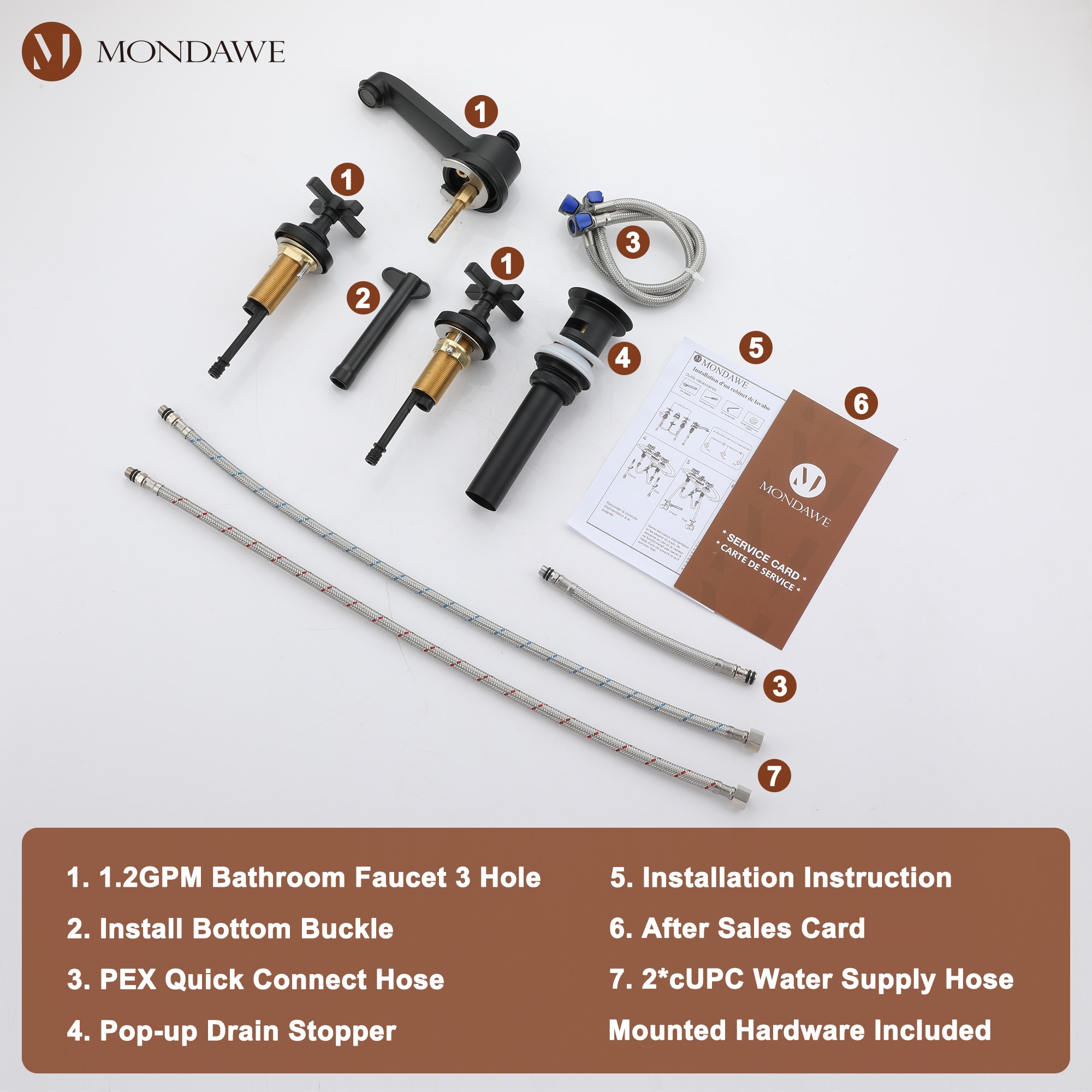 Mondawe OR-908MB-DG Lavatory-Faucets - View #7