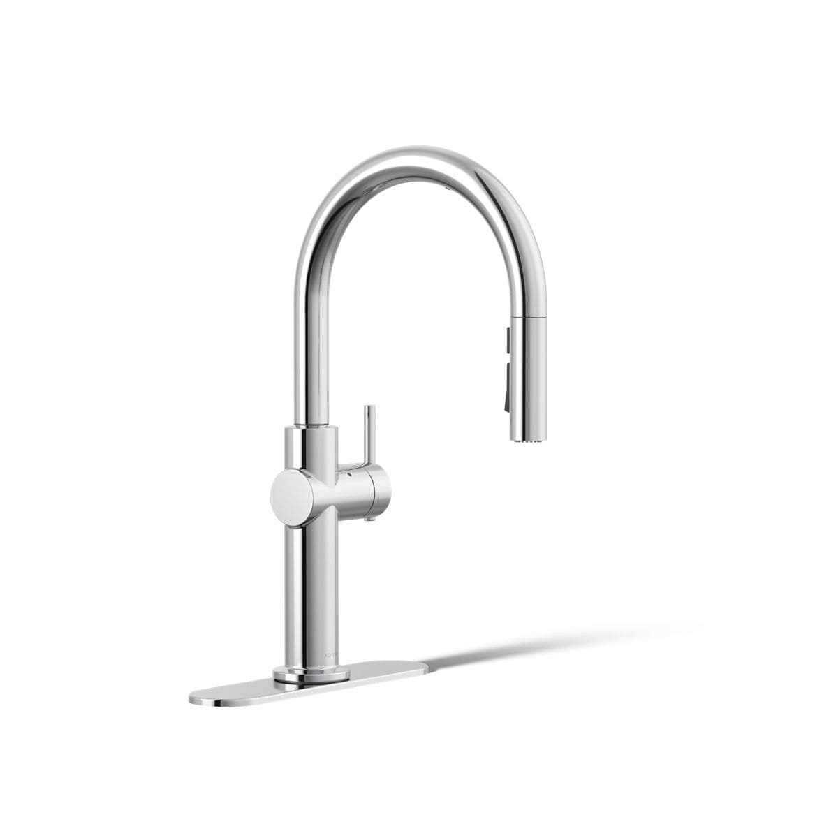 KOHLER K-22974-CP Crue Polished Chrome Single Handle Deck-mount Touchless Pull-down Kitchen Faucet with Sprayer