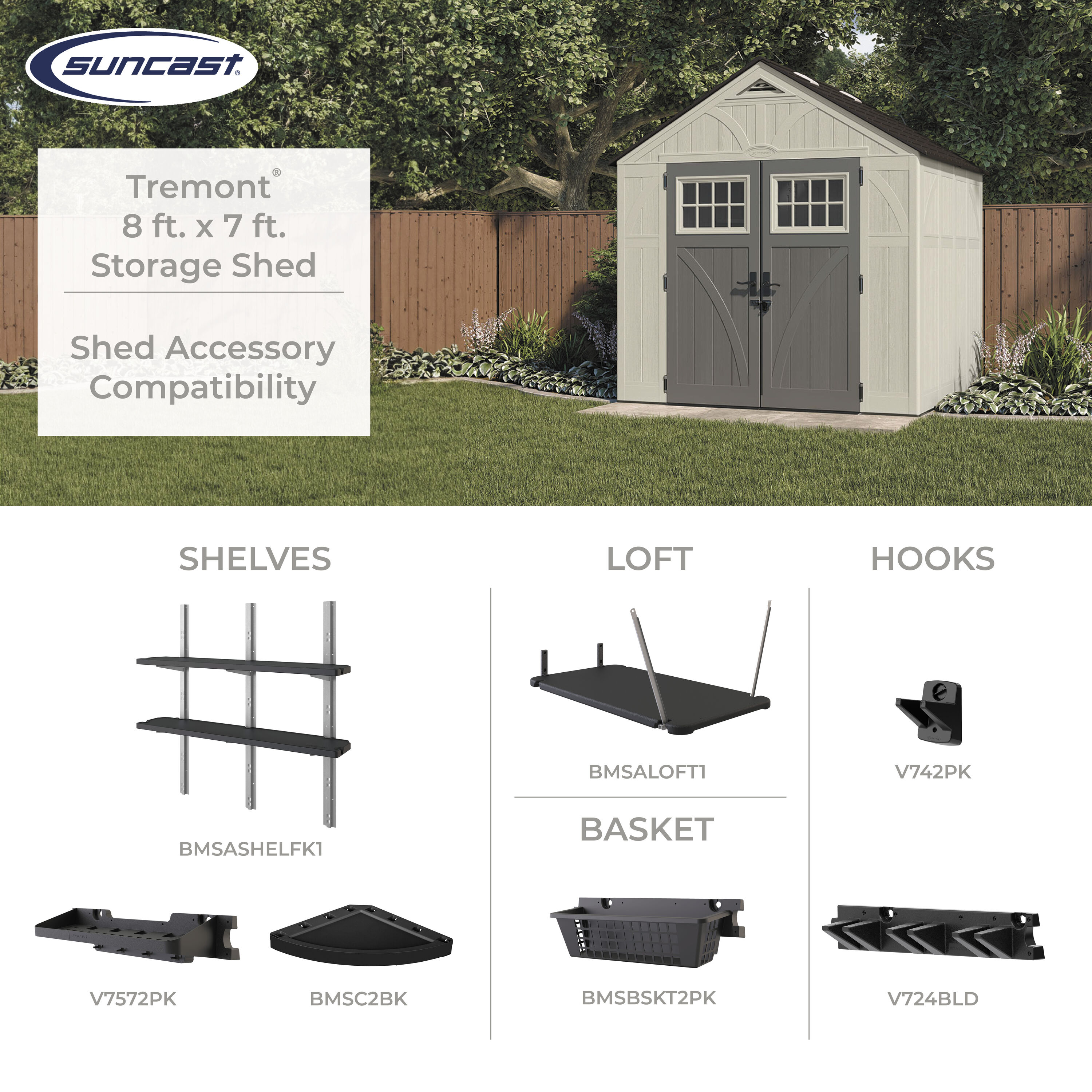 Suncast BMS8700 Vinyl-Resin-Storage-Buildings - View #6