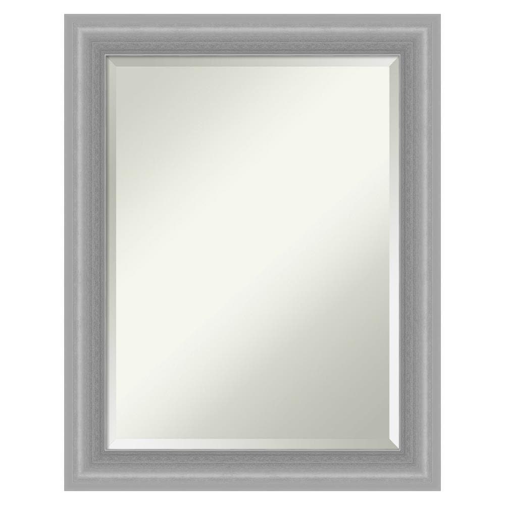Amanti Art DSW4960839 Peak 22.5-Inches x 28.5-Inches Framed Rectangle Bathroom Vanity Mirror ( Silver )