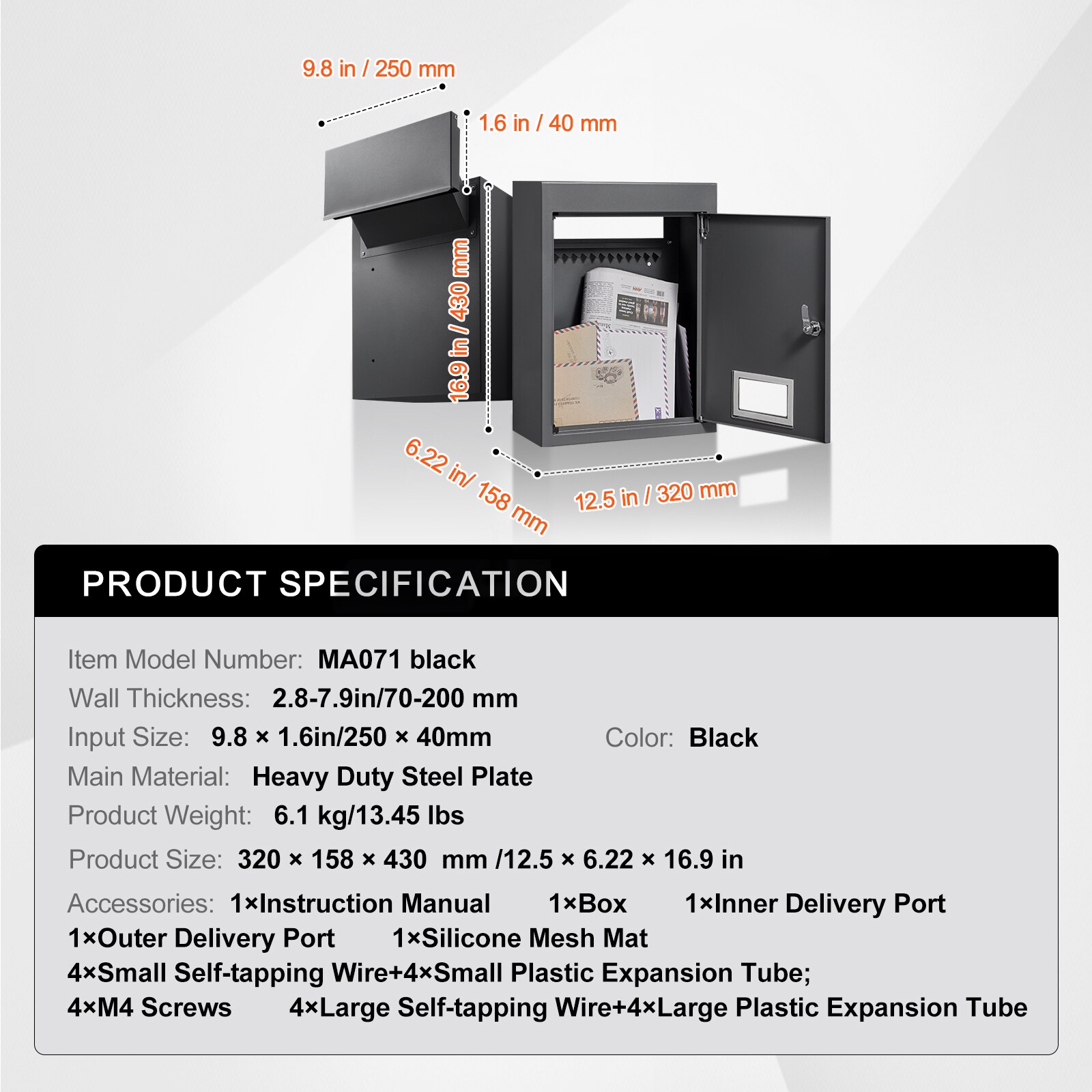 VEVOR SCCQXBX1256305237V0 mailboxes - View #7