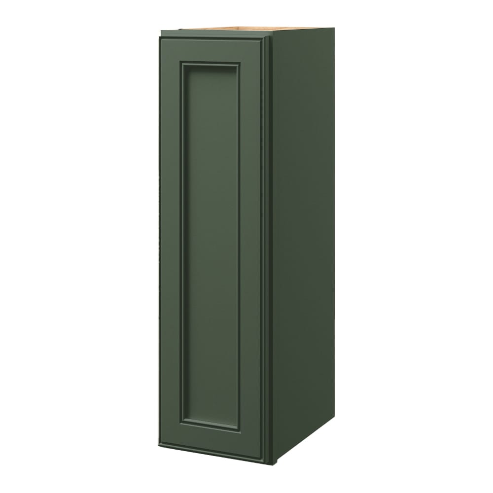 allen + roth Heathrow 12-in W x 30.125-in H x 12-in D Sage Wall Fully Assembled Cabinet (Recessed Panel Square Door Style)