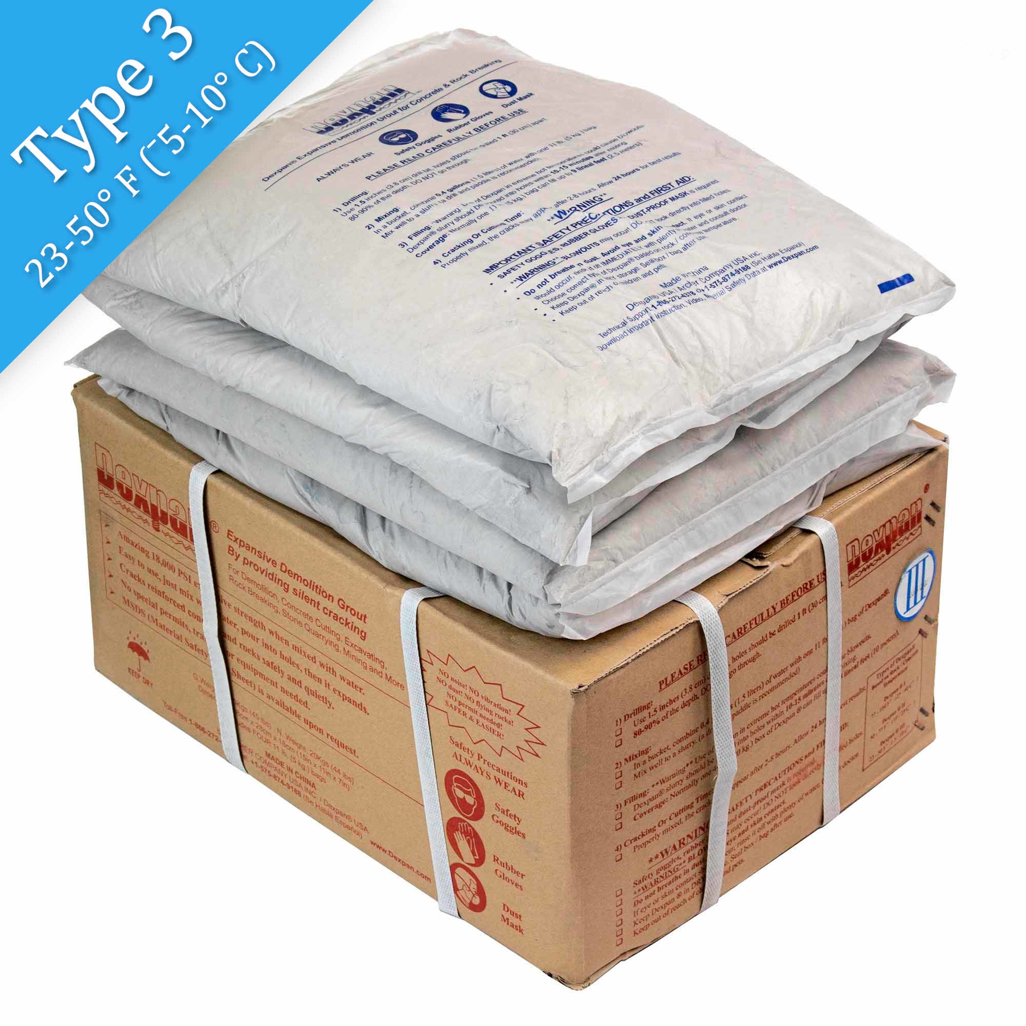 Dexpan 44 Pound(s) Concrete and stone demolition Remover #DEXPAN44BOX3