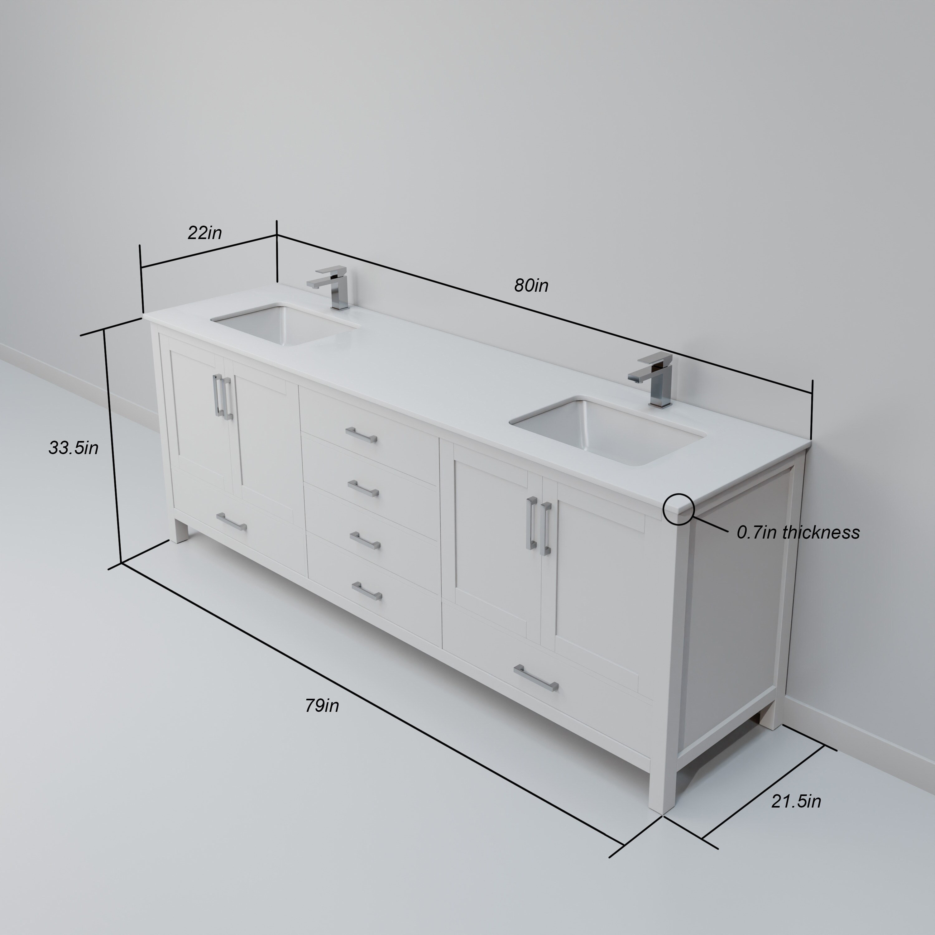 Lexora LVJ80DA300 Bath-Vanity-Combo - View #7