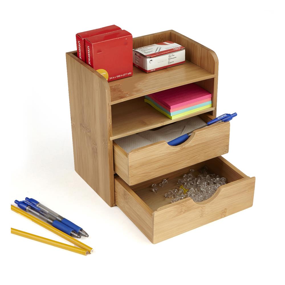 Wholesale 4-Tier Bamboo Desk Organizer- Mini Desk Storage with