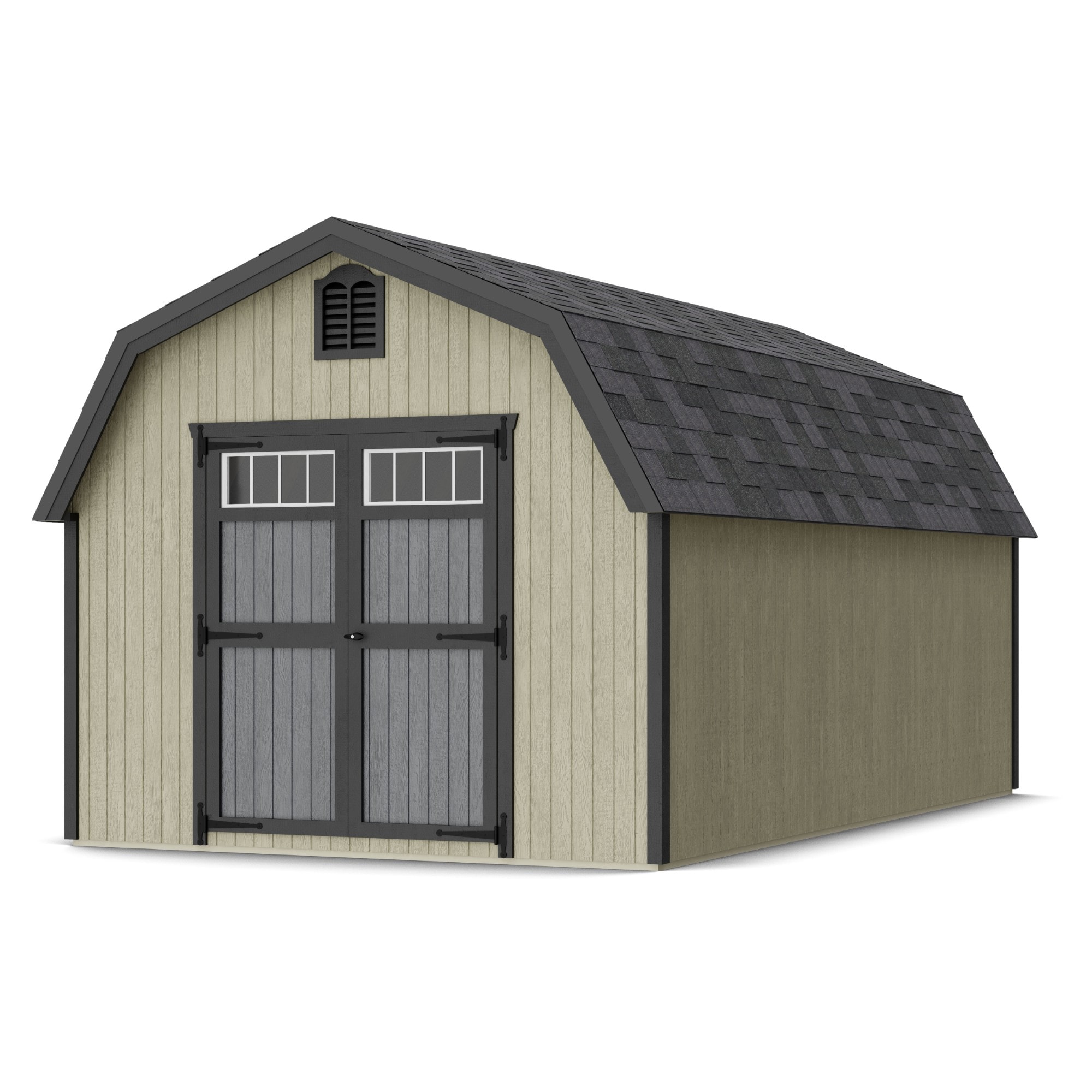 Little Cottage Co 10X18 GCGS-PC-FK Colonial Greenfield 10-ft x 18-ft Gambrel Style Wood Outdoor Storage Shed with 2 Doors