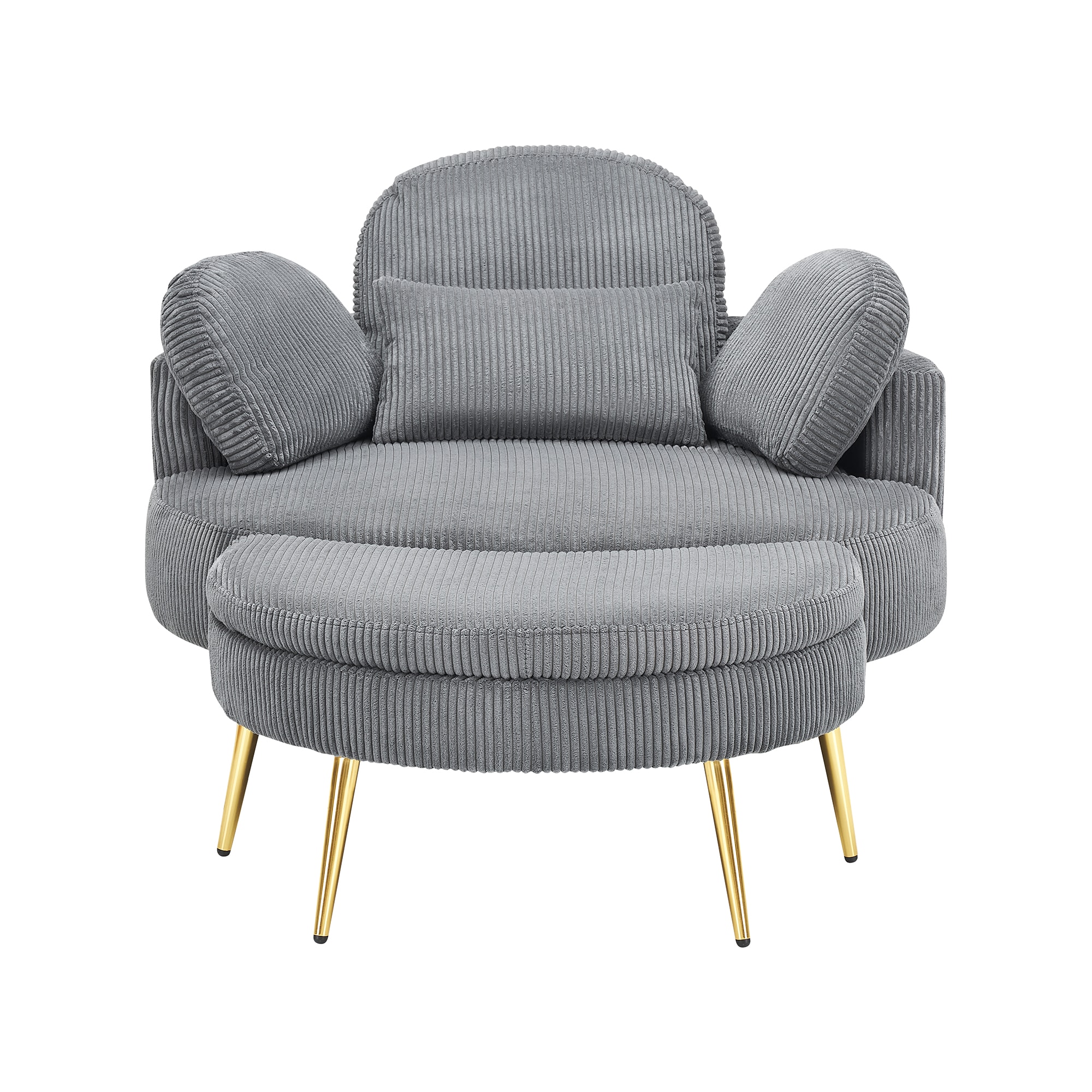 Bybafun YD2700098 45-in Modern Gray Reclining Sofa
