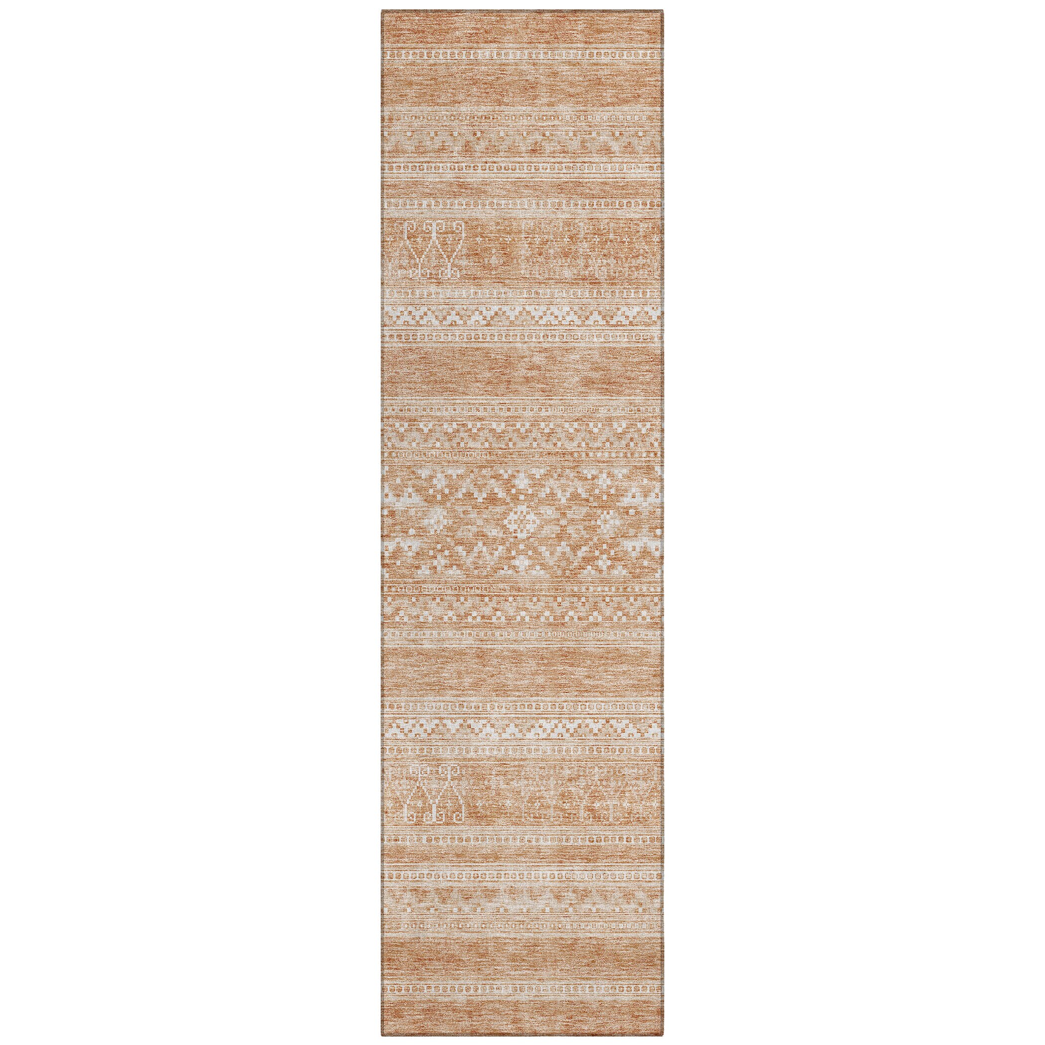 Addison Rugs ACN714CP2X8 Chantille ACN714CP 2 x 7 (ft) Polyester Copper Rectangular Indoor/Outdoor Geometric Machine washable Area rug