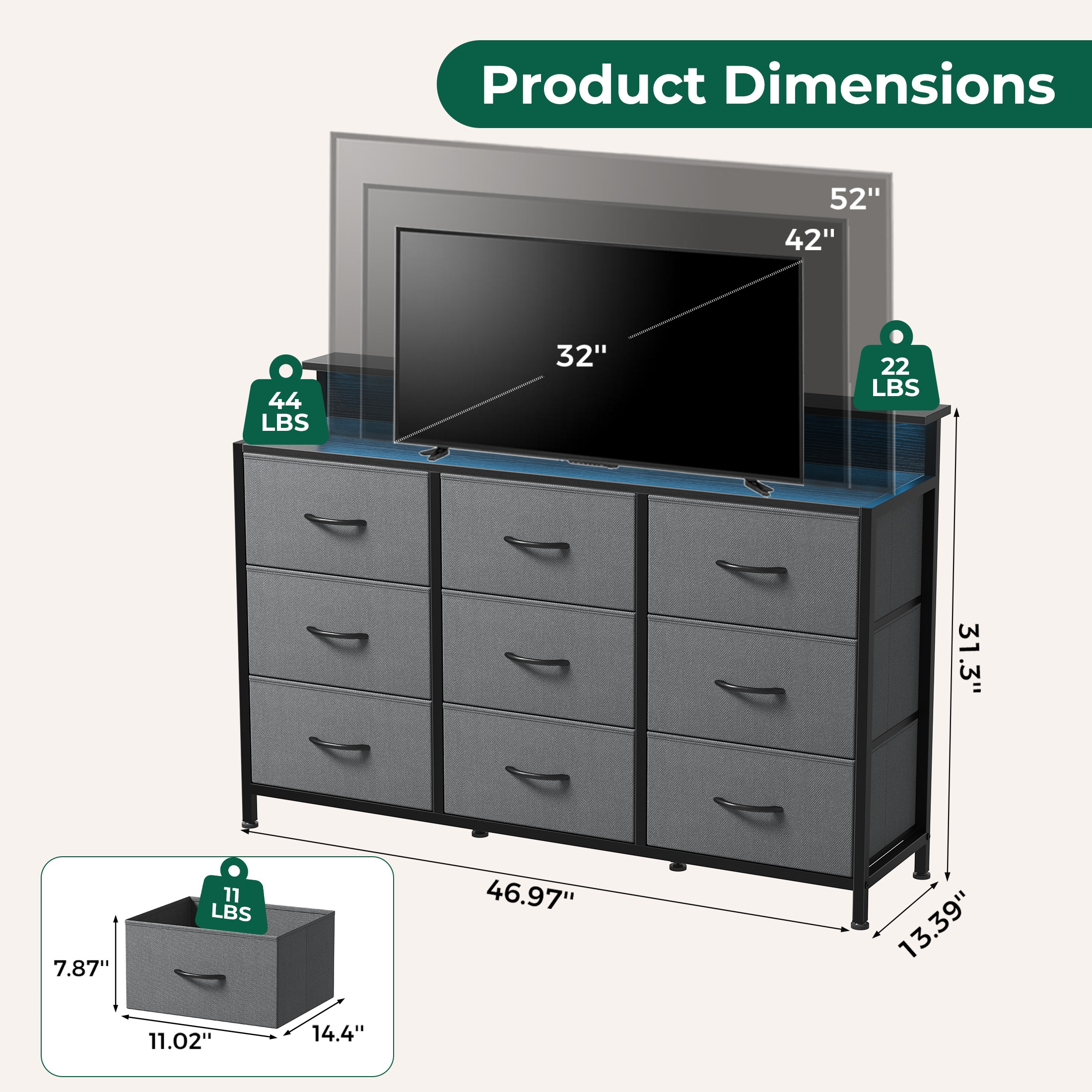 Sweetcrispy L-FC-TVK9CDC-GY Tv-Stands - View #8