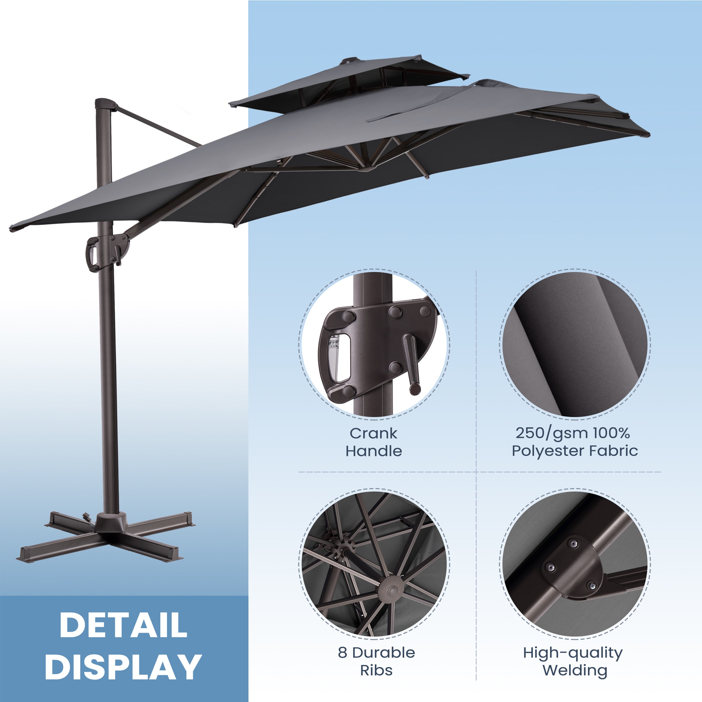 Crestlive Products CL-PU049DGY Umbrellas-2 - View #5