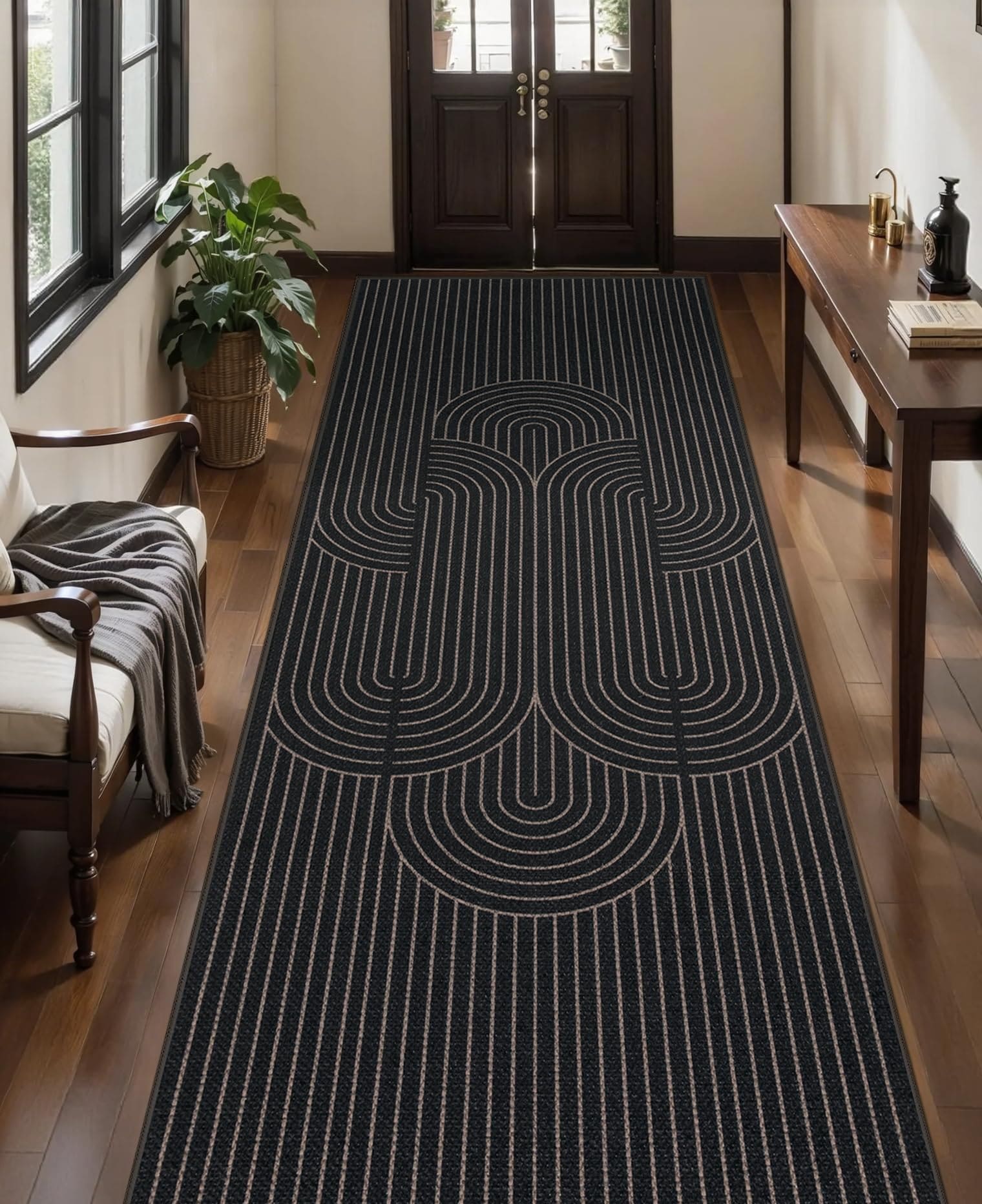 PIGFDK Easy Jute Washable Non Slip Indoor Outdoor Rug Thin Entryway Throw Mat
