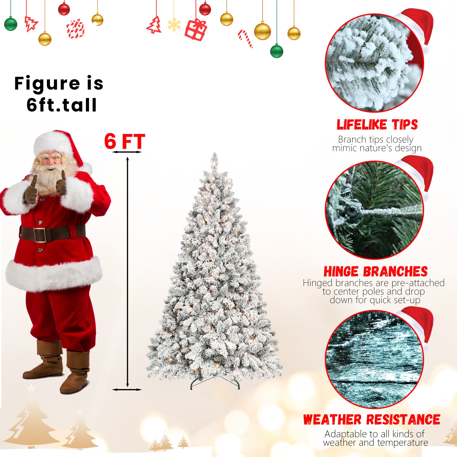WELLFOR GG-283441AAA Artificial-Christmas-Trees - View #9