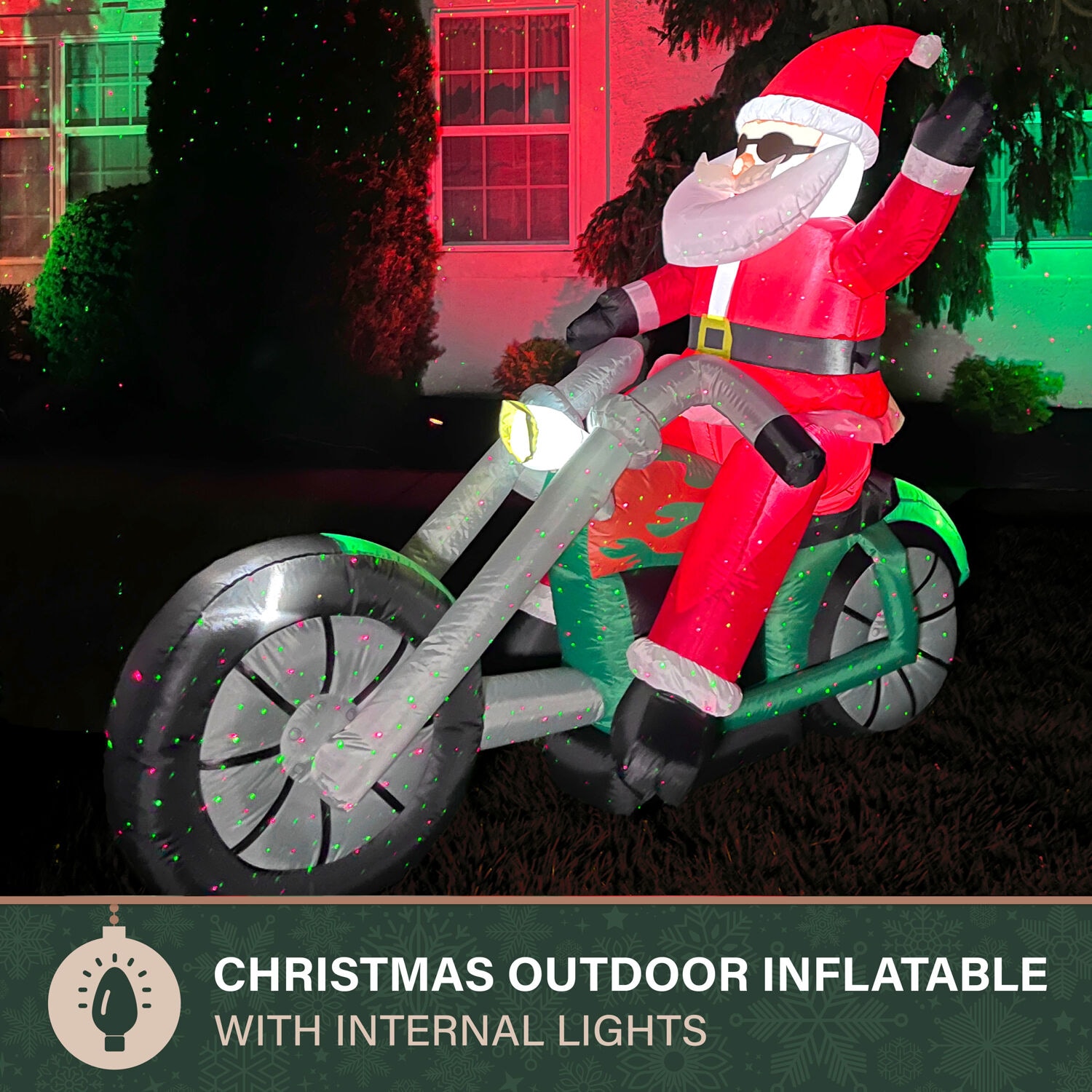 Fraser Hill Farm FHFSNTABIKE061-L Christmas-Inflatables - View #3