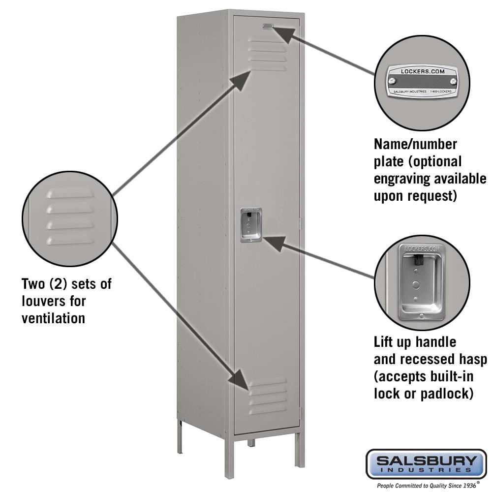 SALSBURY INDUSTRIES 18-51168GY-A Storage-Lockers - View #2