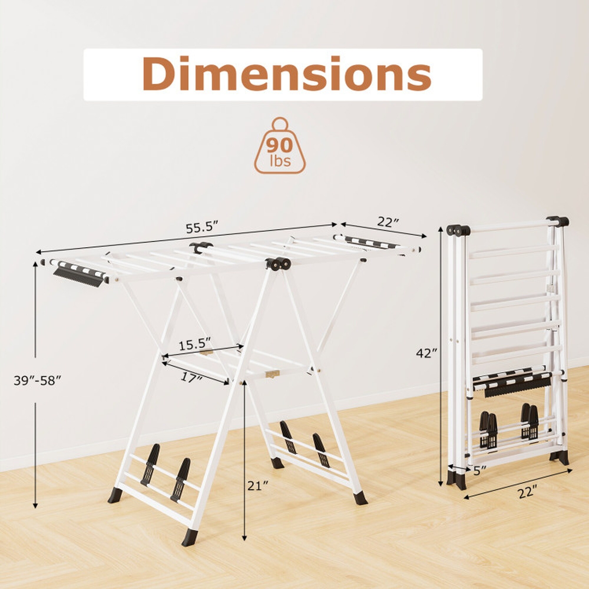 Boyel Living BLJZ10329WH Organizers-Drying-Racks - View #3