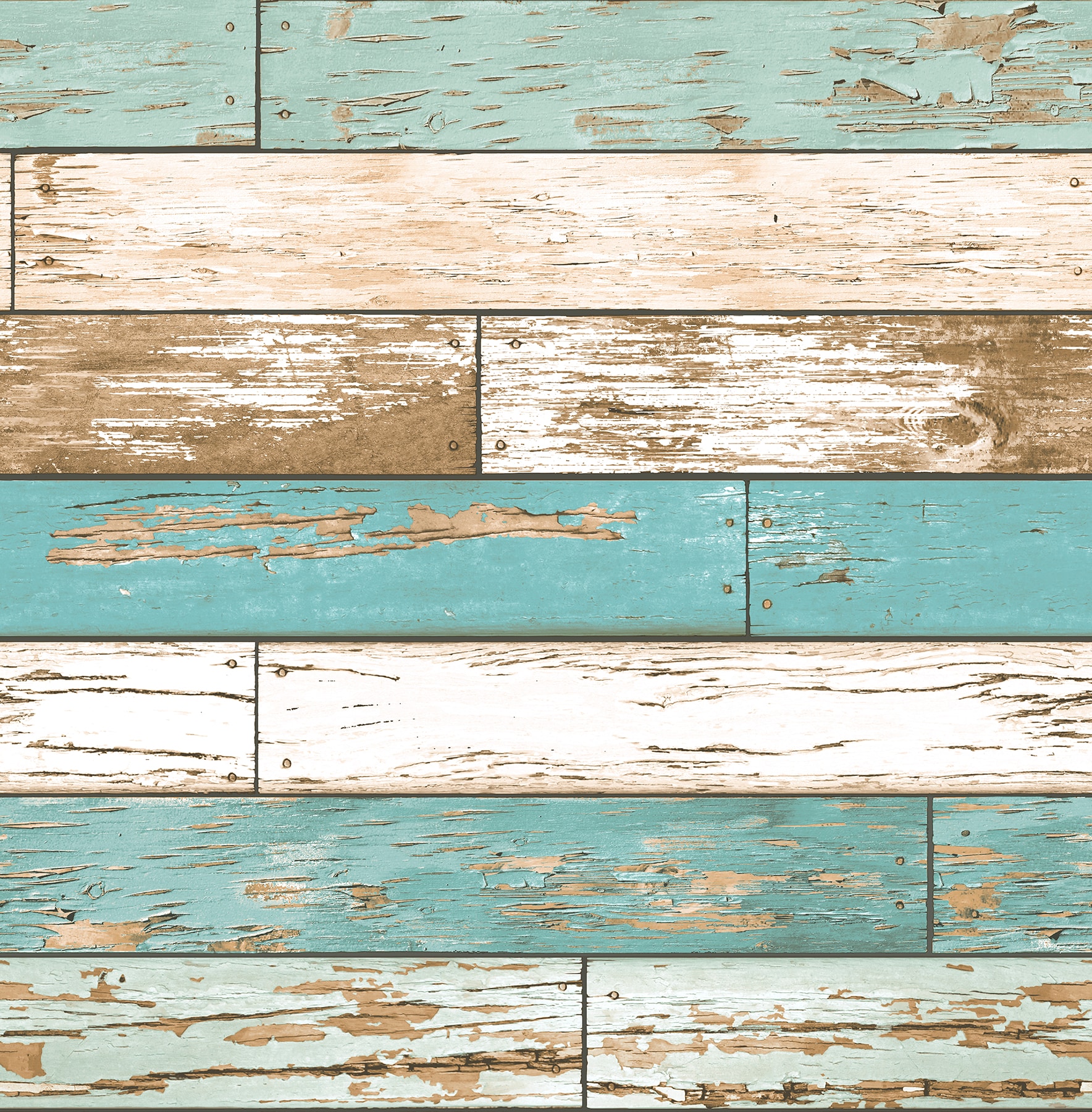 Brewster Wallcovering 2701-22318 Fresh Start Kitchen and Bath 56.4-sq ft Turquoise Non-woven Wood Unpasted Wallpaper