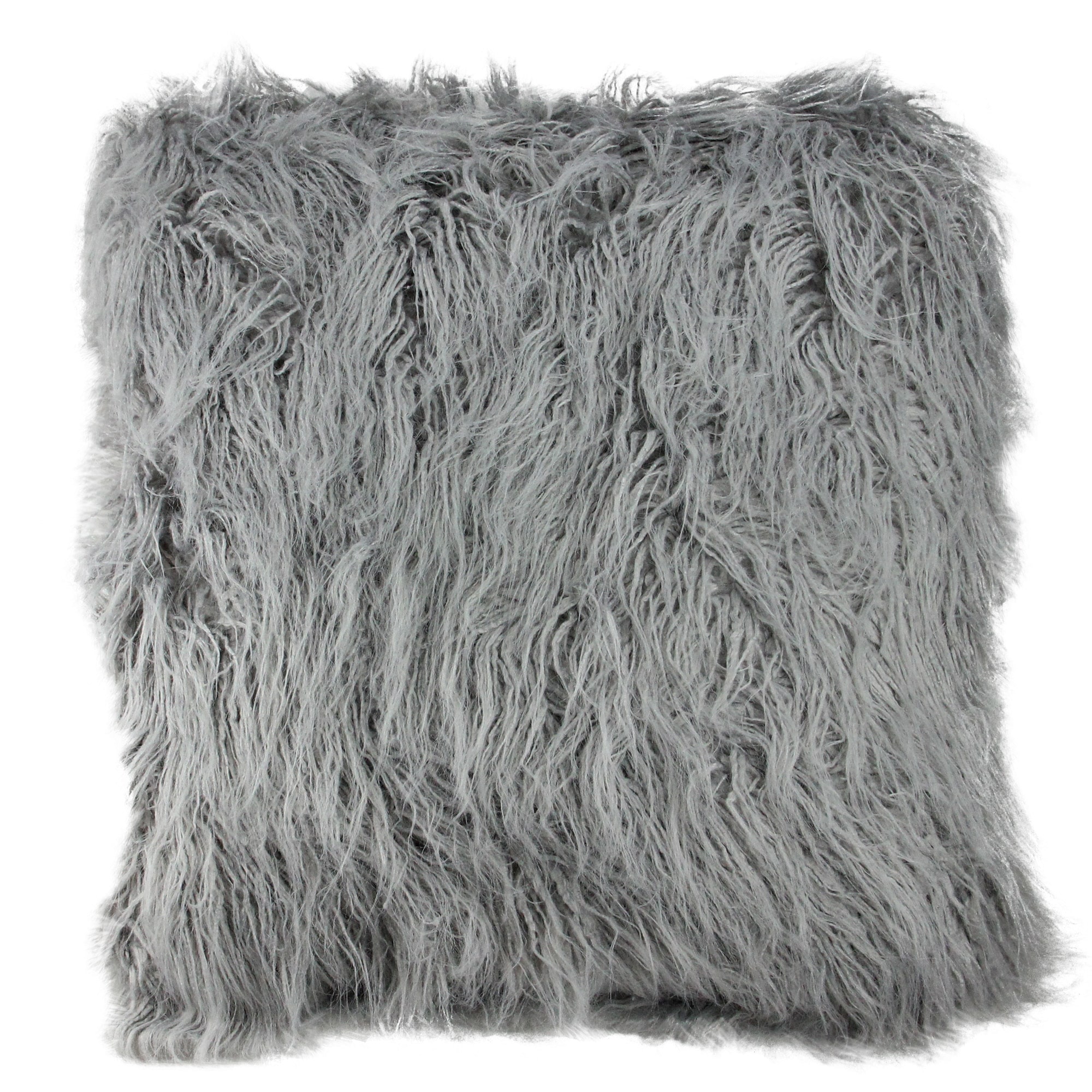 Northlight 32638893 18-in x 18-in Gray Square Indoor Decorative Pillow