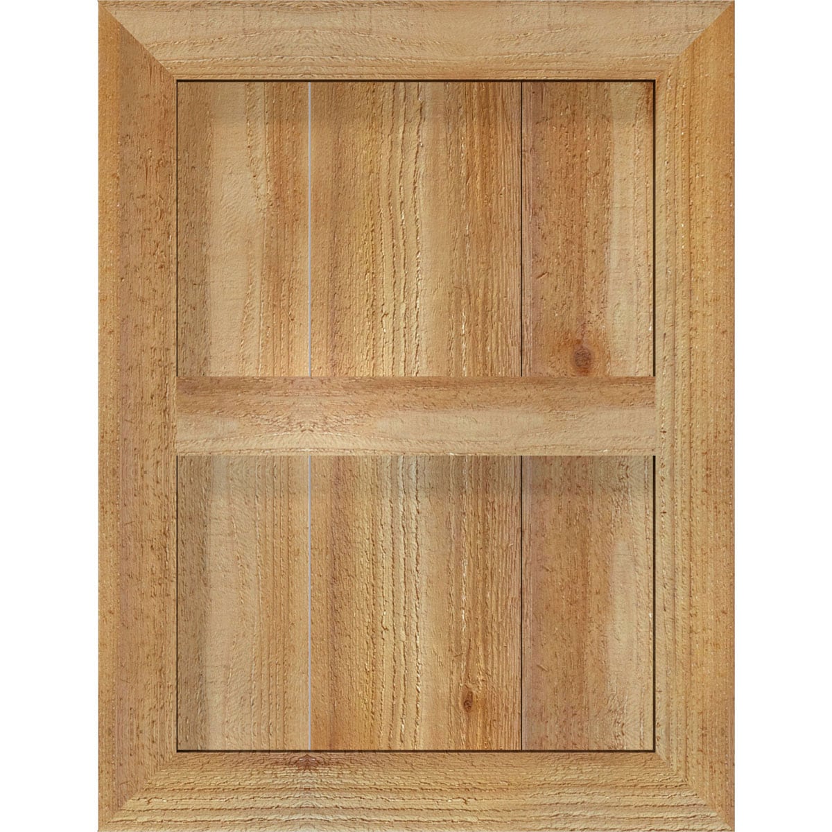 Ekena Millwork RBF06S16X021RWR 16.125-in W x 21-in H Unfinished Paintable/Stainable Board and batten Framed Wood Exterior Shutters ( 2 -Pack )