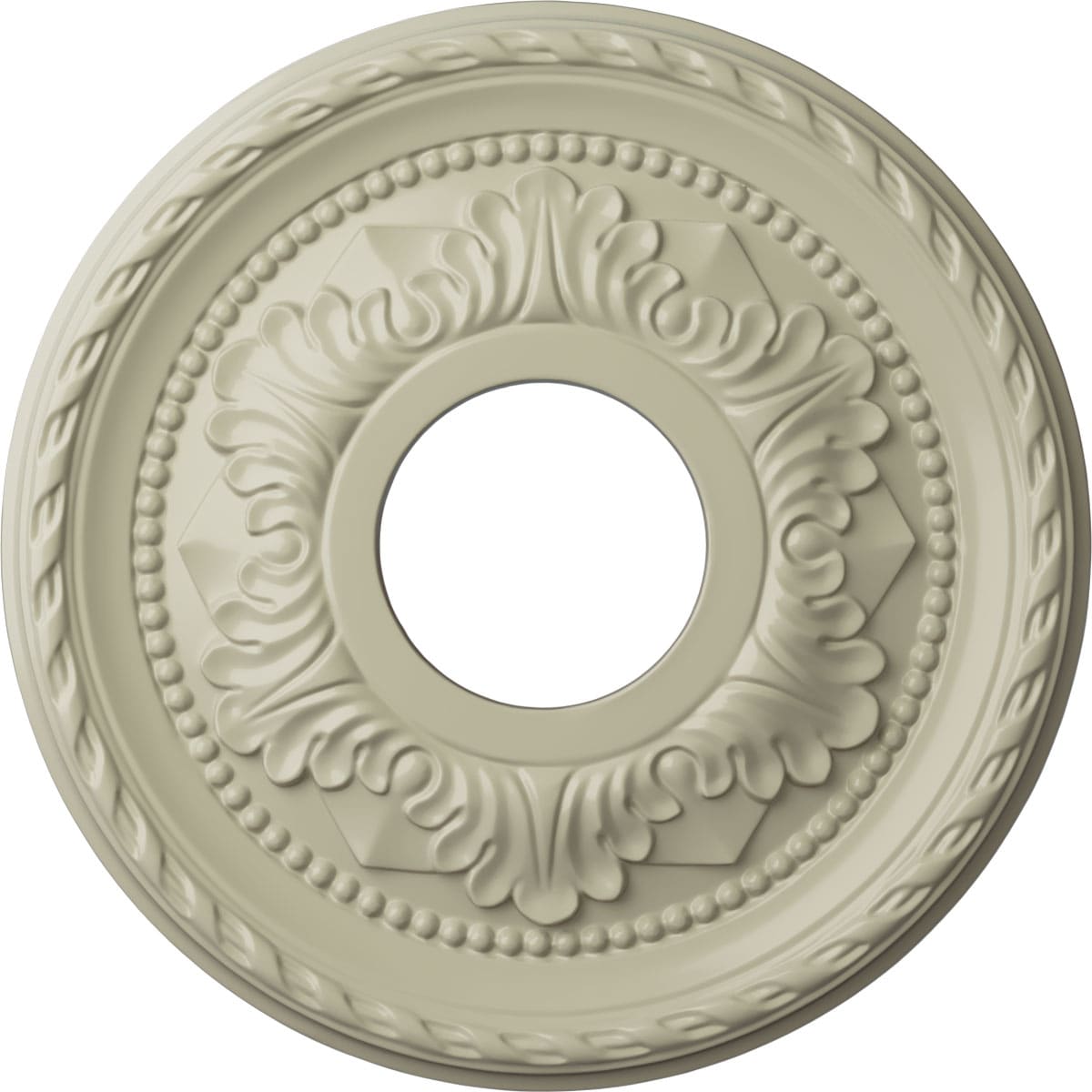 Ekena Millwork CM12PMCYF Palmetto 12.125-in W x 12.125-in L Painted Clear Yellow Polyurethane Whole Ceiling Medallion
