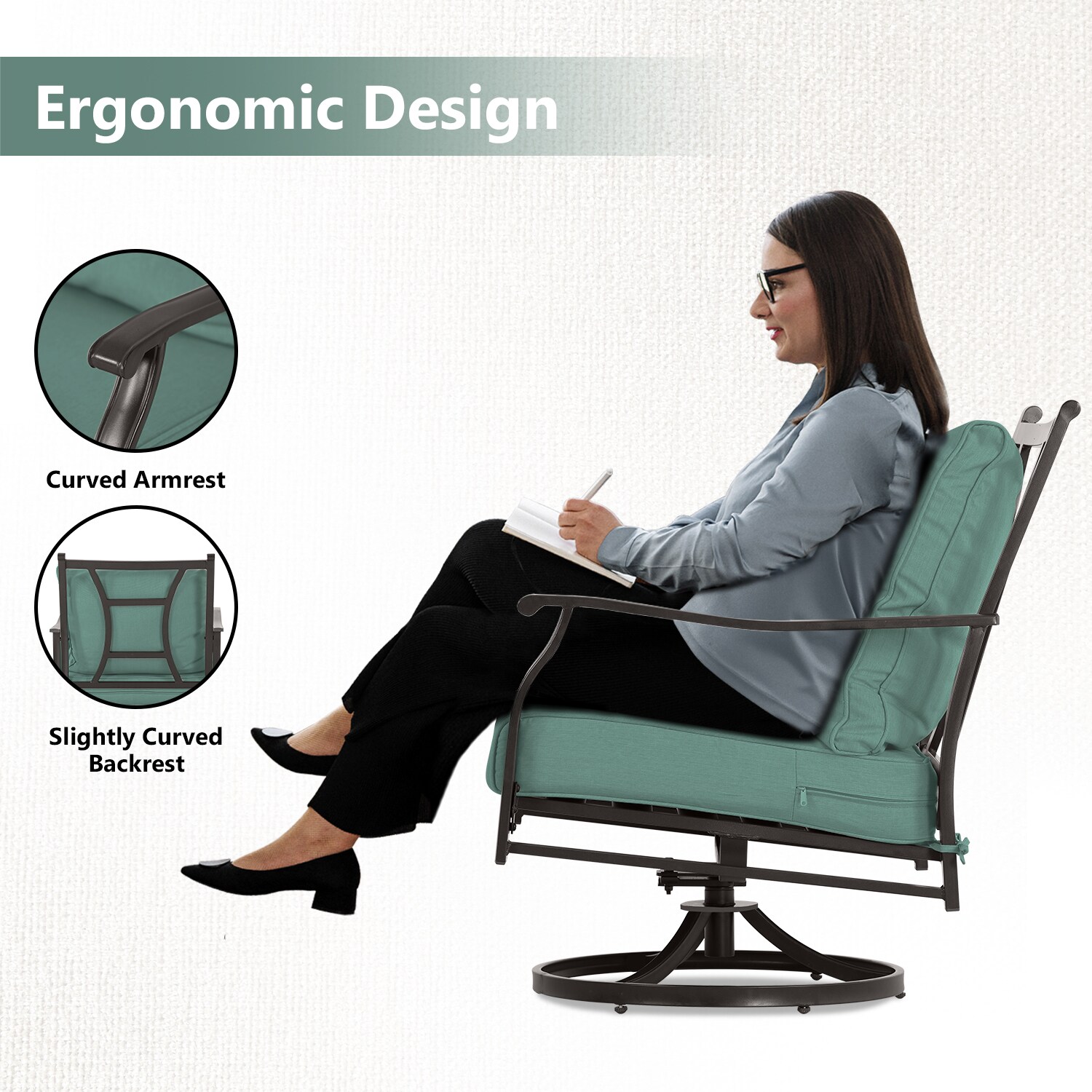 Aoodor A280-PGNBN Patio-Chairs - View #4