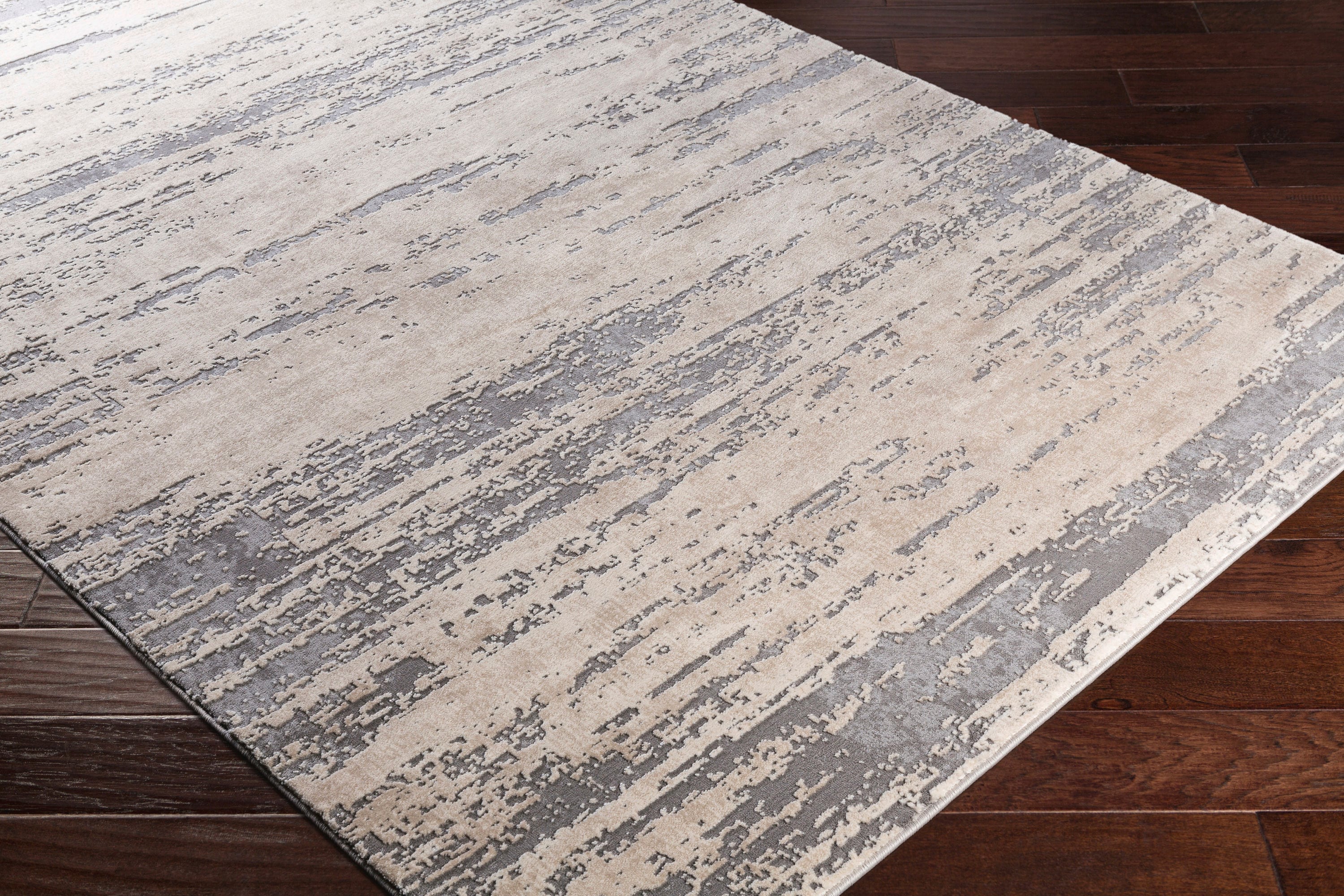 Reversible Gray Wool-Blend Easy Care 31x120 Rug