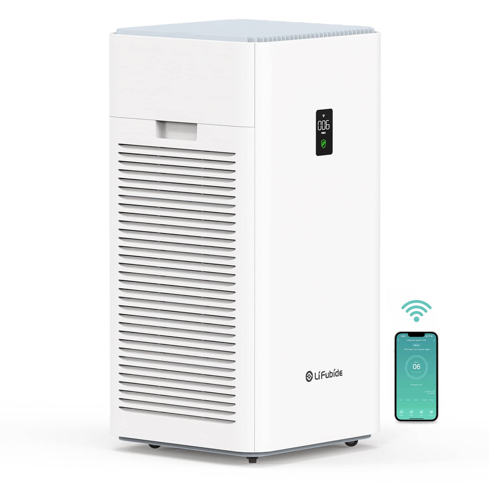 GreenEver Covers up to 4555 square feet using 9999 percent HEPA True filtration down to 001 microns with washable filter auto shutoff dust sensor and ultra quiet 24 dB sleep mode for allergy pet or smoke sensitive homes #Y1000