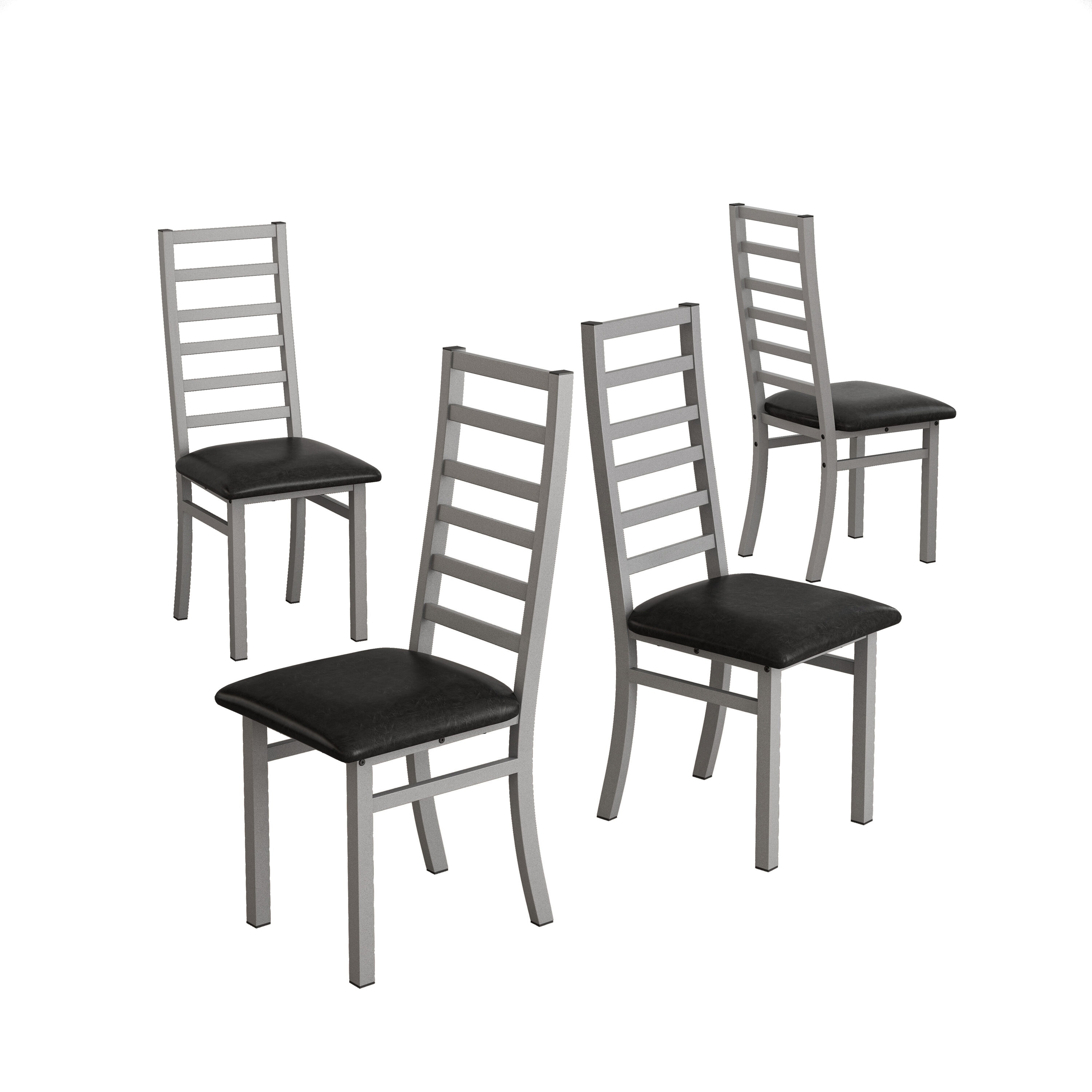 LIVIZA GIZ-NTE3232WT Set of Contemporary/Modern Polyester Upholstered Dining side chair ( Metal Frame )