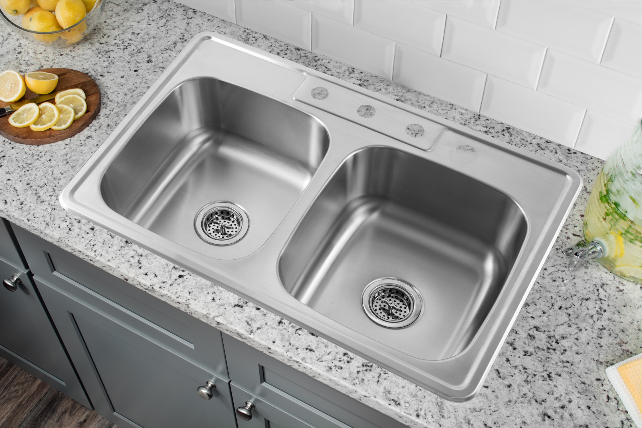 Superior Sinks Drop In 33 In X 22 In Brushed Satin Stainless Steel