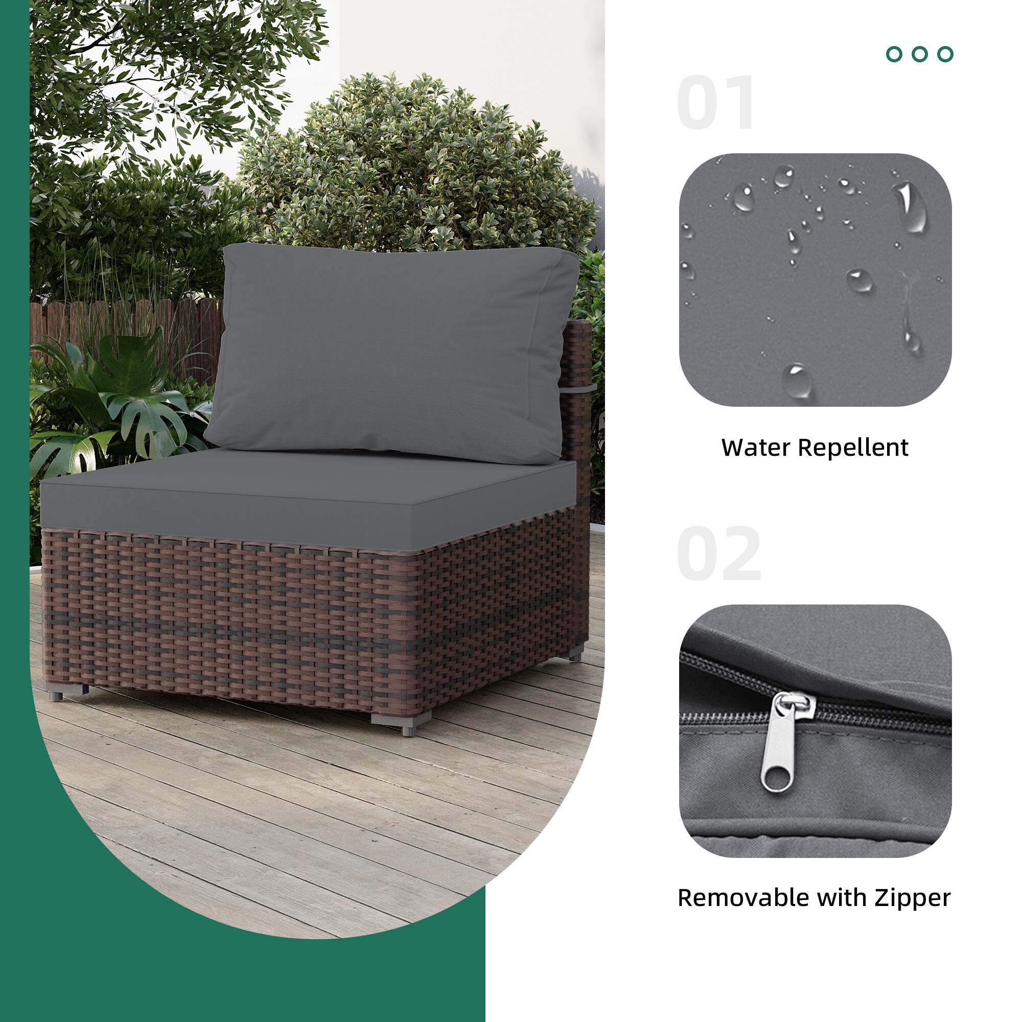 UPHA TBBR-ABC43Y11-DGAY Patio-Conversation-Sets - View #5