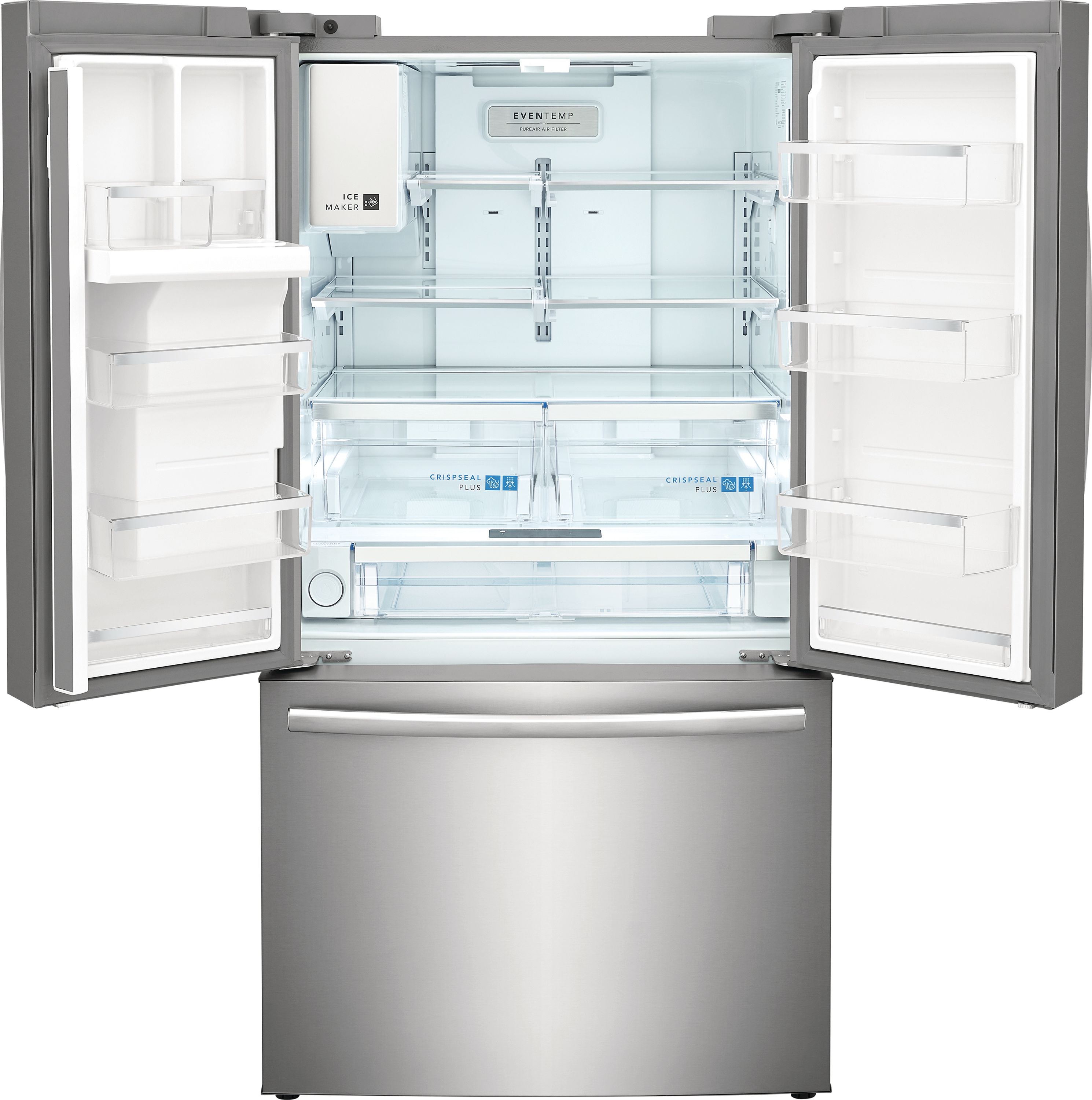 Igloo Double Door Refrigerator With Freezer - Black, 1 ct - Fred Meyer