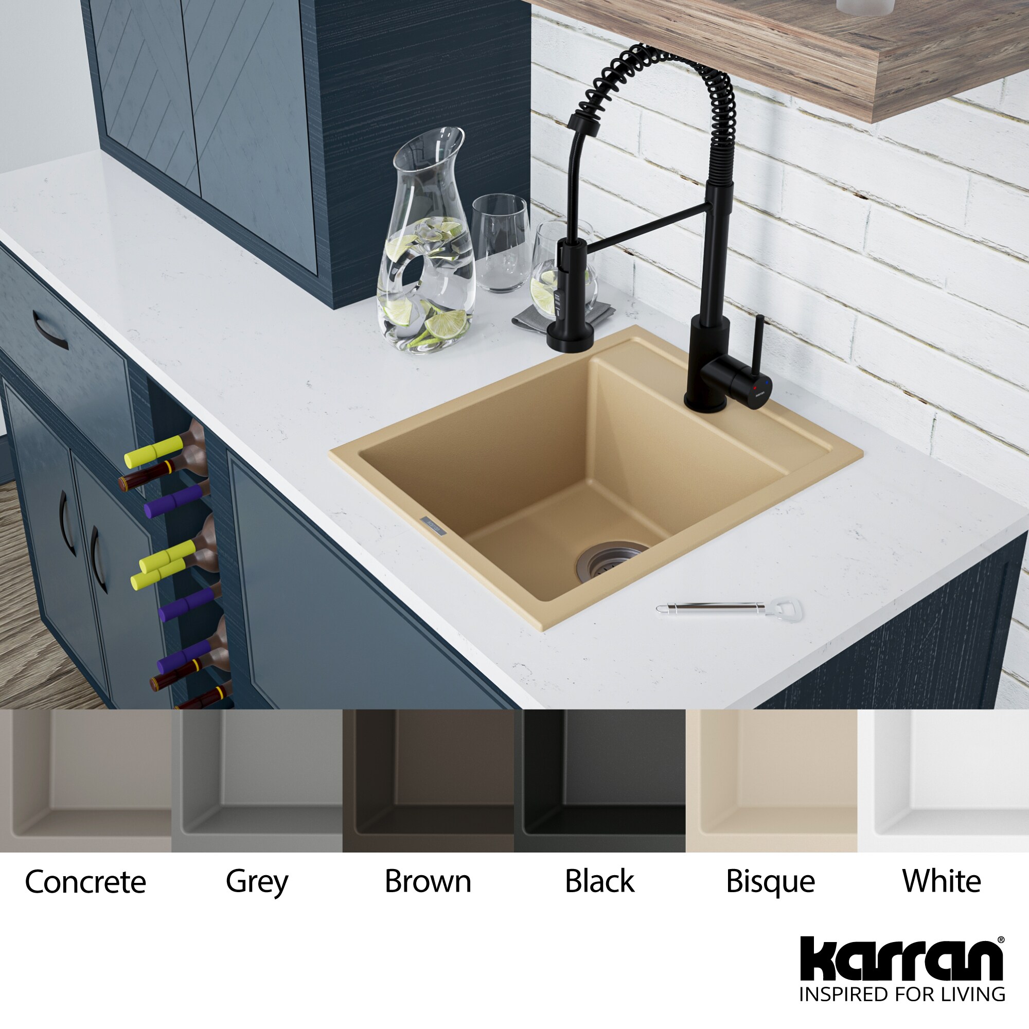 Karran QT-825-BI Bar-Prep-Sinks - View #7