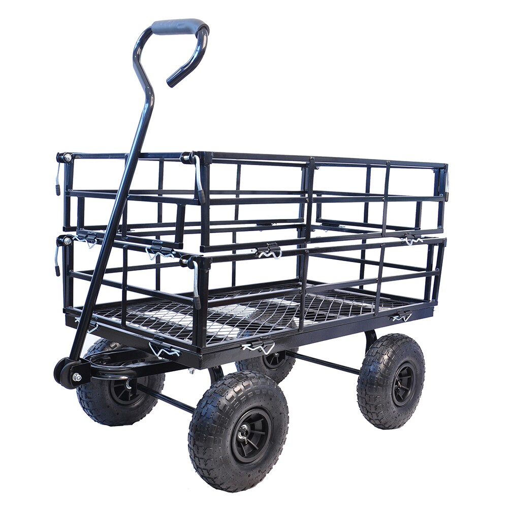 Fun Orange FUNYCXC13 6.4-cu ft Steel Folding Yard Cart