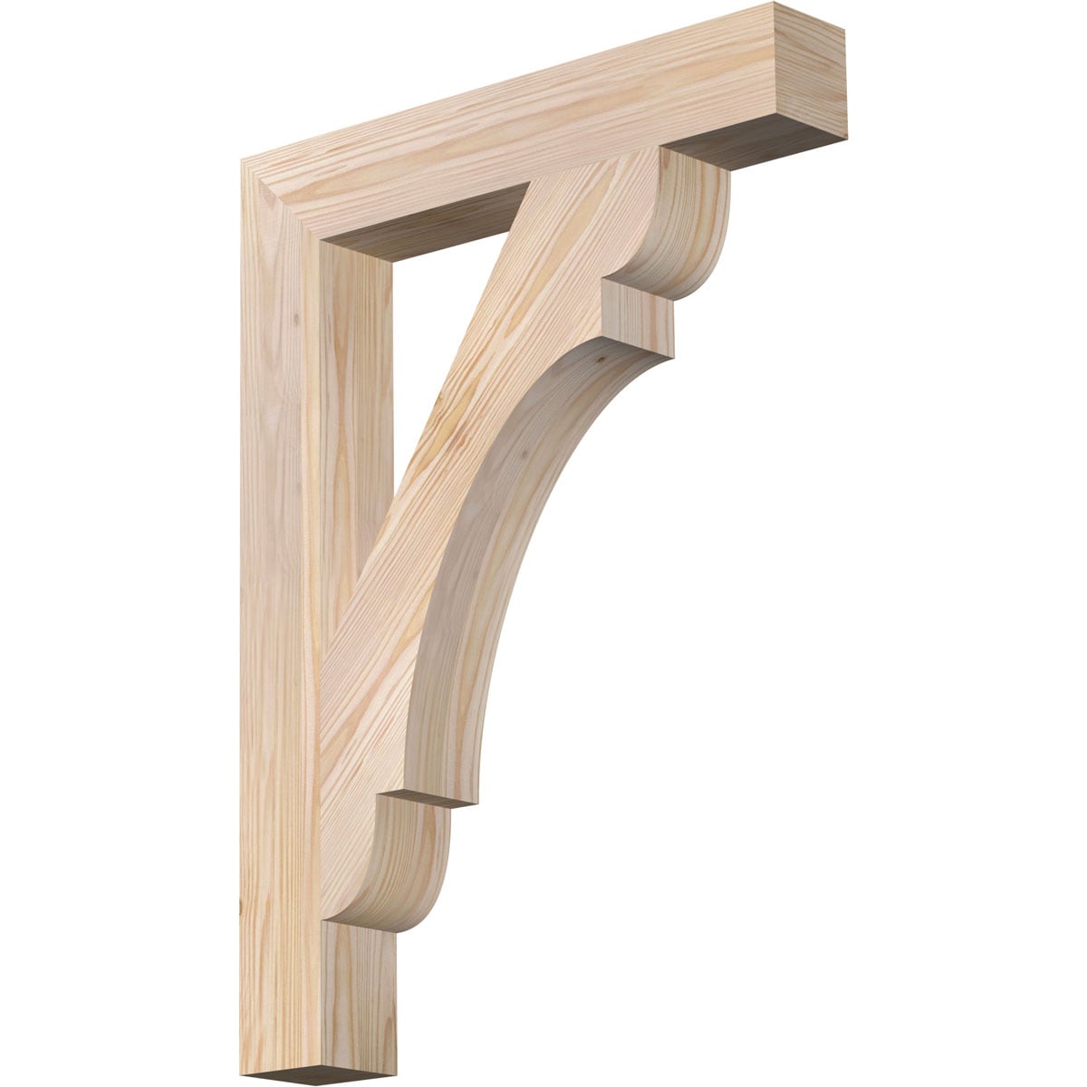 Ekena Millwork BKT04X22X30OLY05SDF Olympic block smooth 3-1/2-in x 22-in x 30-in Douglas fir Brown Wood Standard bracket