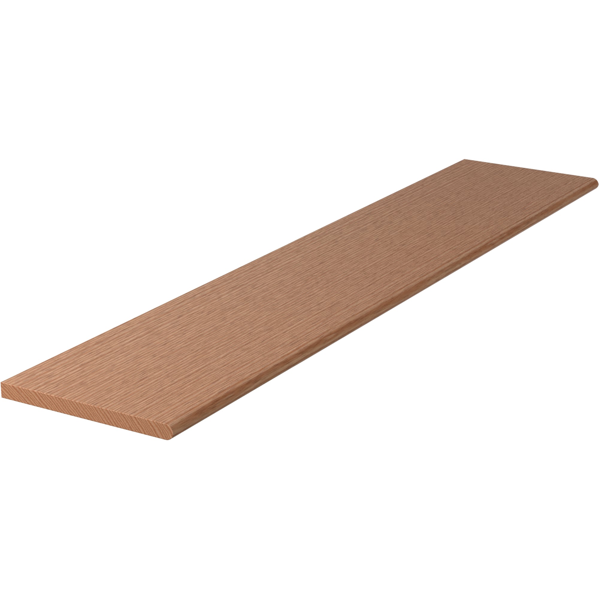 L.J. Smith Stair Systems 807013X60 60-in x 13-in x 1-in Brown Red oak No return Bullnose Stair Tread