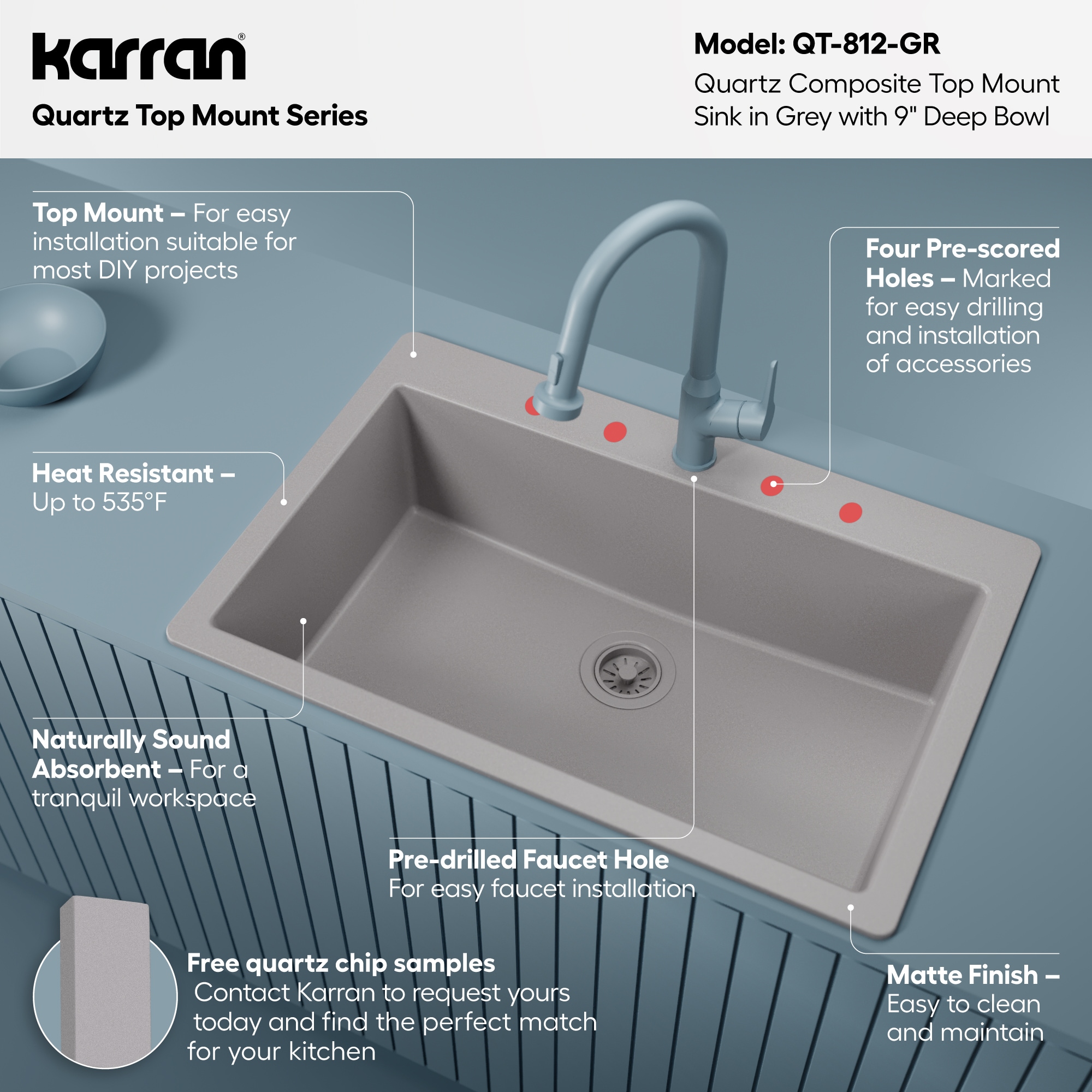 Karran QT-812-GR Kitchen-Sinks - View #5