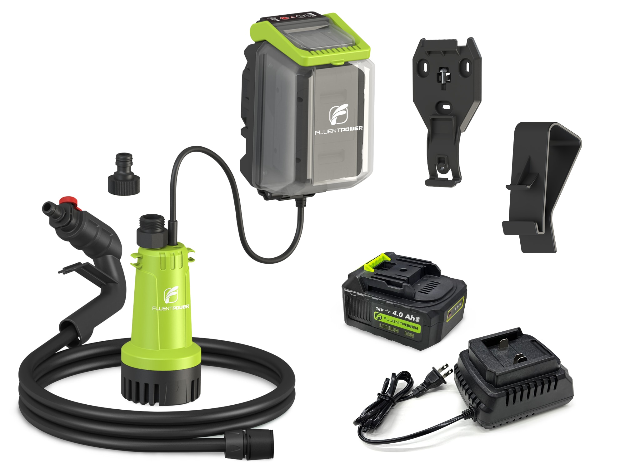 FLUENTPOWER 110 8.8-Gallon Plastic Battery-powered sump pump