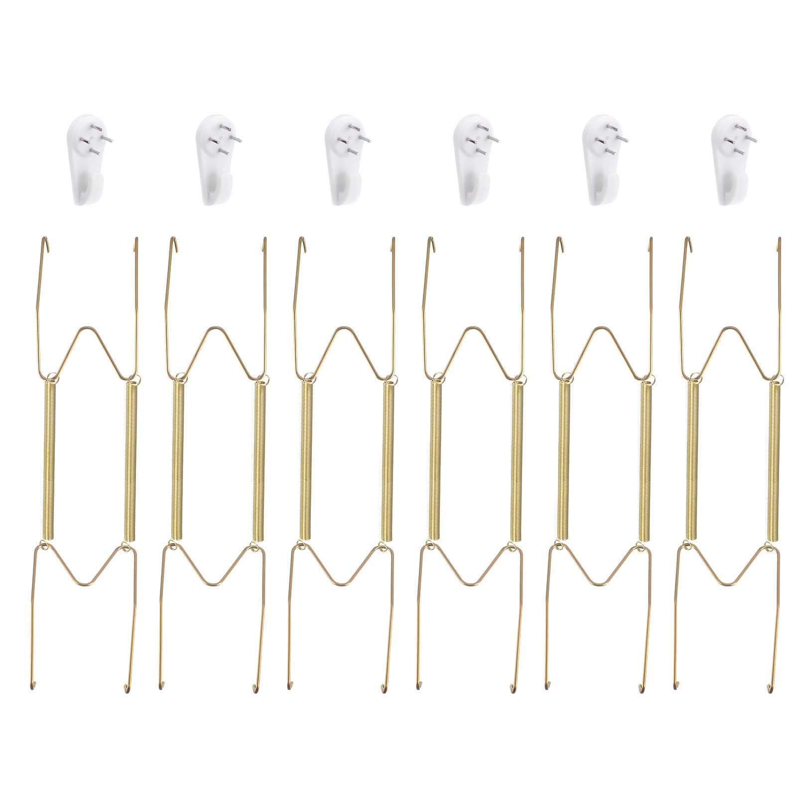 Unique Bargains 6pcs Plate Hanger 16 Inch Stainless Steel Invisible Wall Plate Hangers with Wall Decorative Hooks and Tip Protector for Decorative Plates and Art