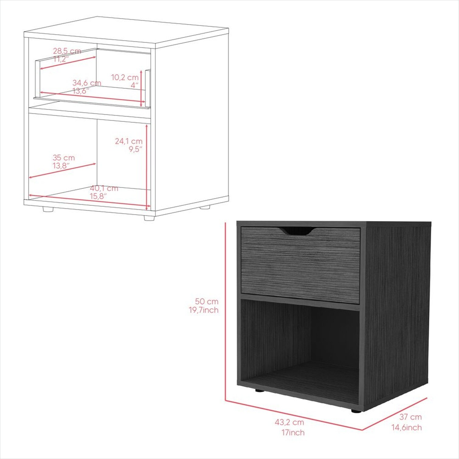 SunJet QBD6A9L2HKFX nightstands - View #6