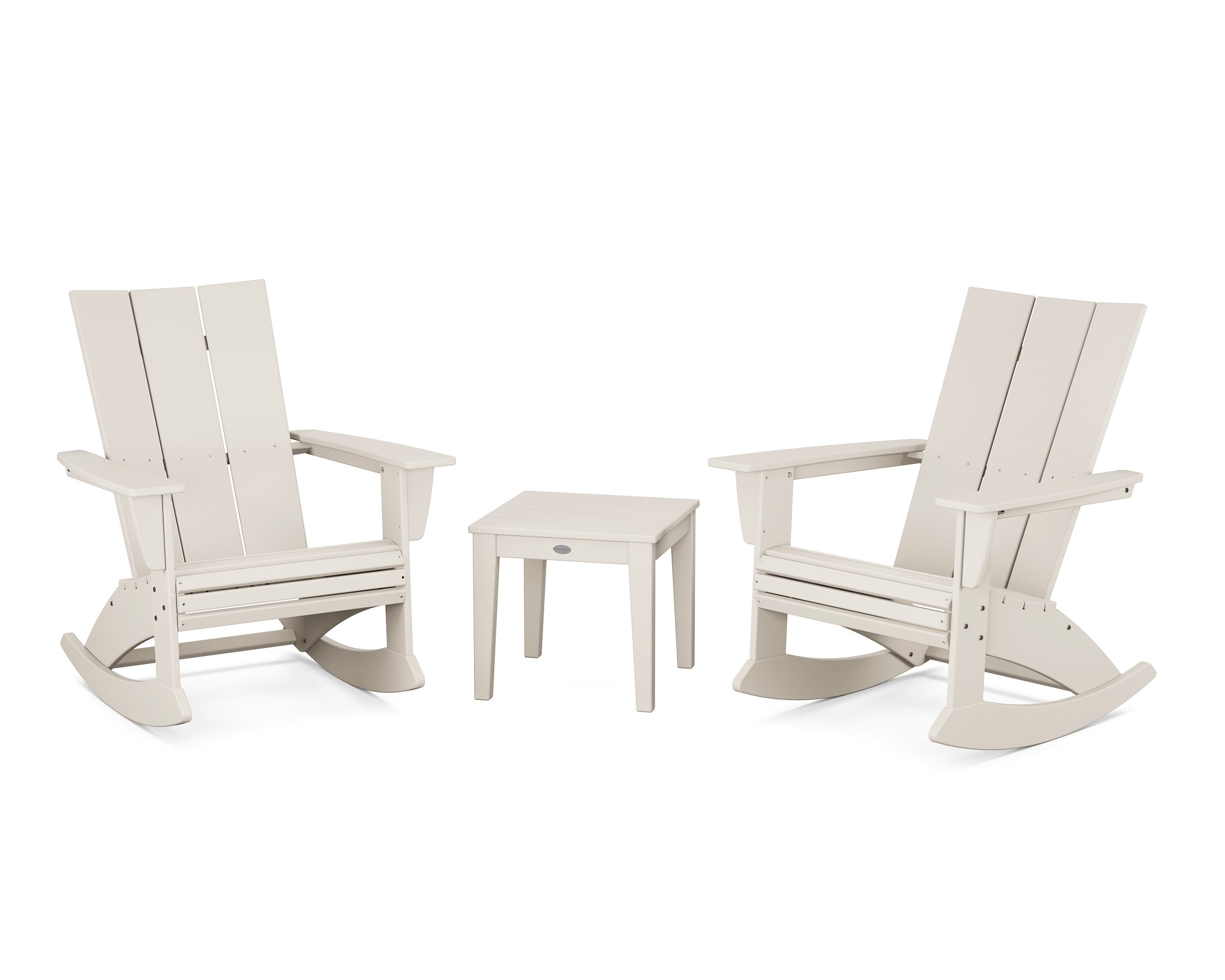 POLYWOOD PWS2205-1-SA Modern Adirondack 2 -Piece Patio Conversation Set