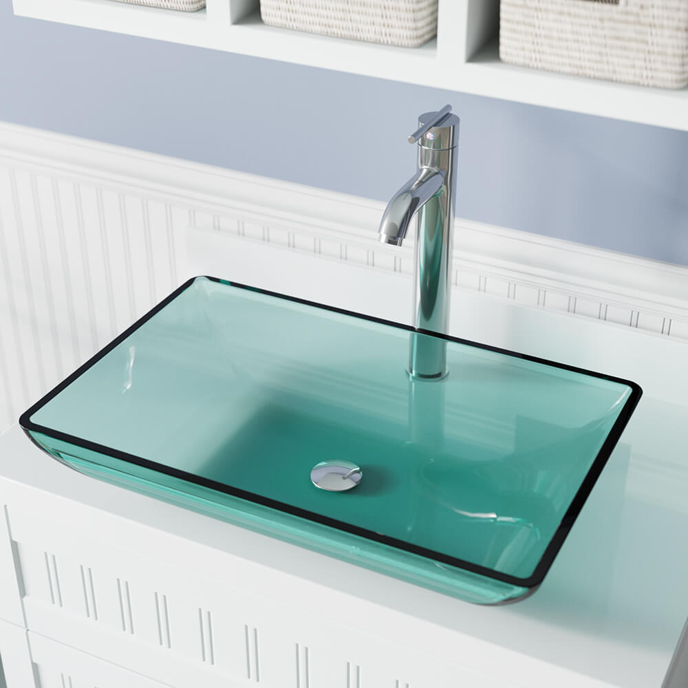 Bundle - 3 Items: Vessel Sink, Vessel Faucet and Pop-Up Drain 640 Crystal Antique Bronze Bathroom 718 Vessel Faucet Ensemble