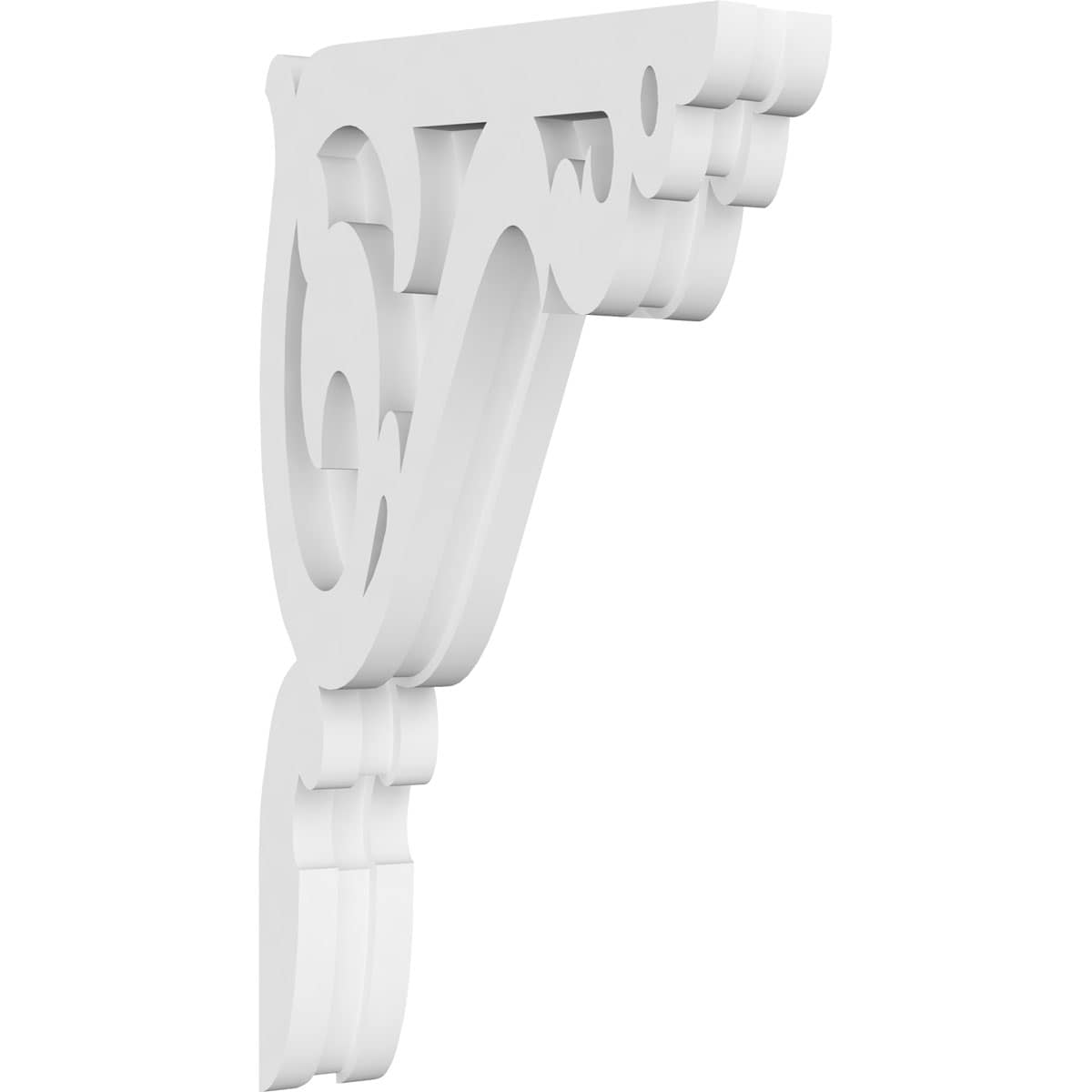 Ekena Millwork CORP01X07X12AE 1.875-in x 7-in x 12-in Amber Unfinished White PVC Paintable Corbel