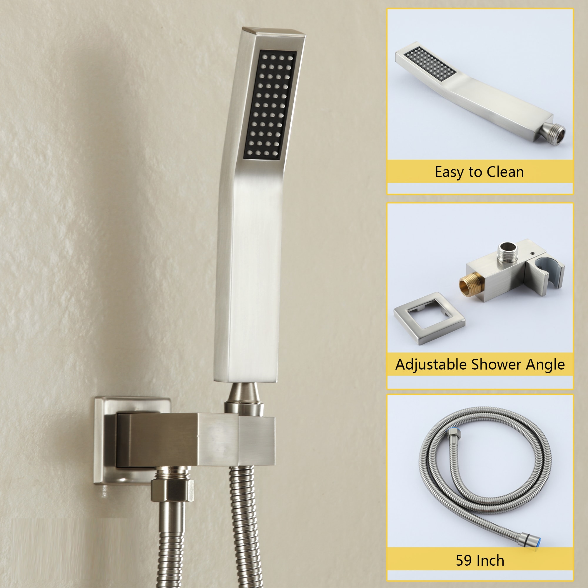 Clihome CL-014SS-SL Showerhead-Bar-Panels - View #5